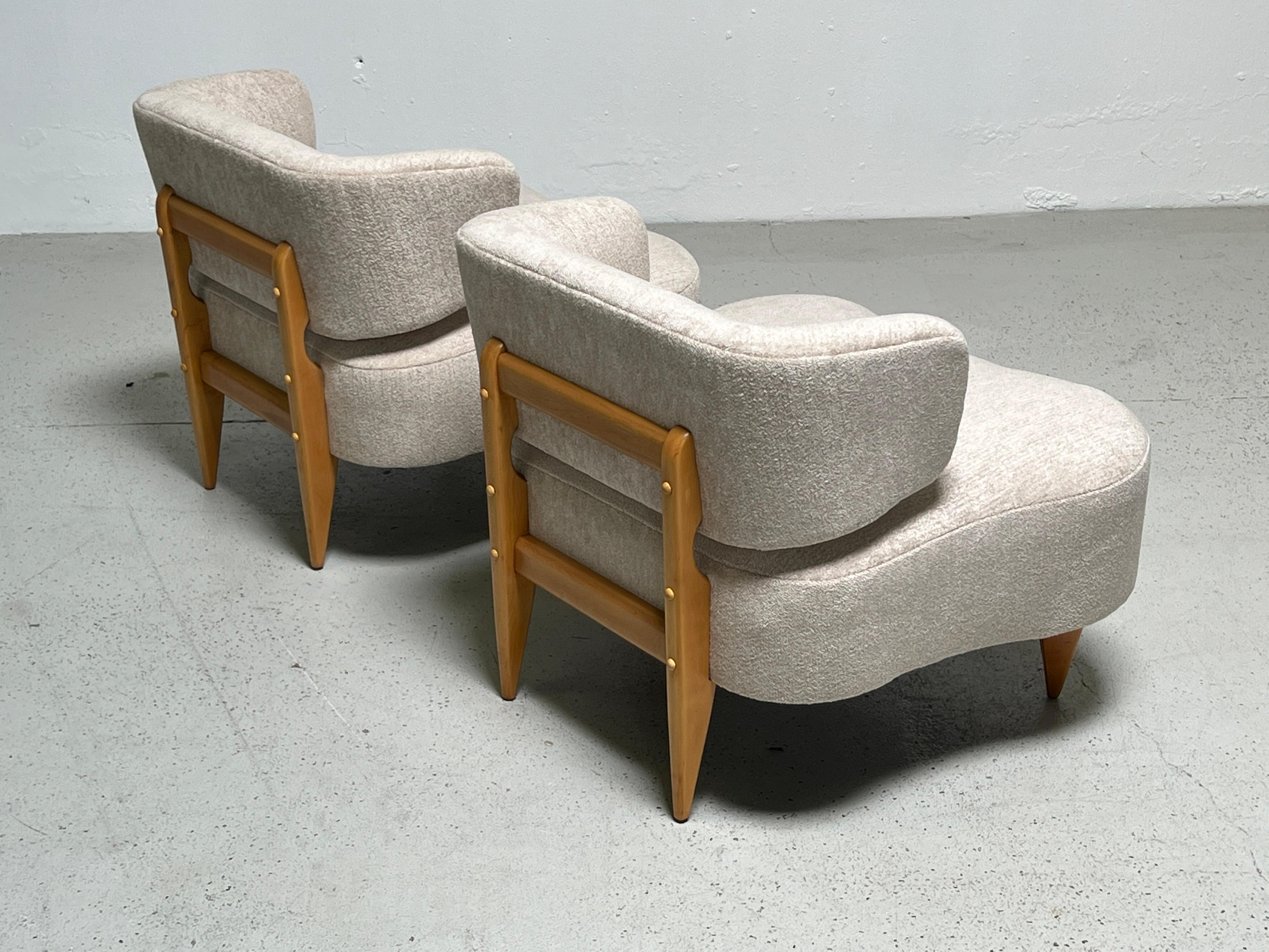 Pair of High Style American Lounge Chairs 5