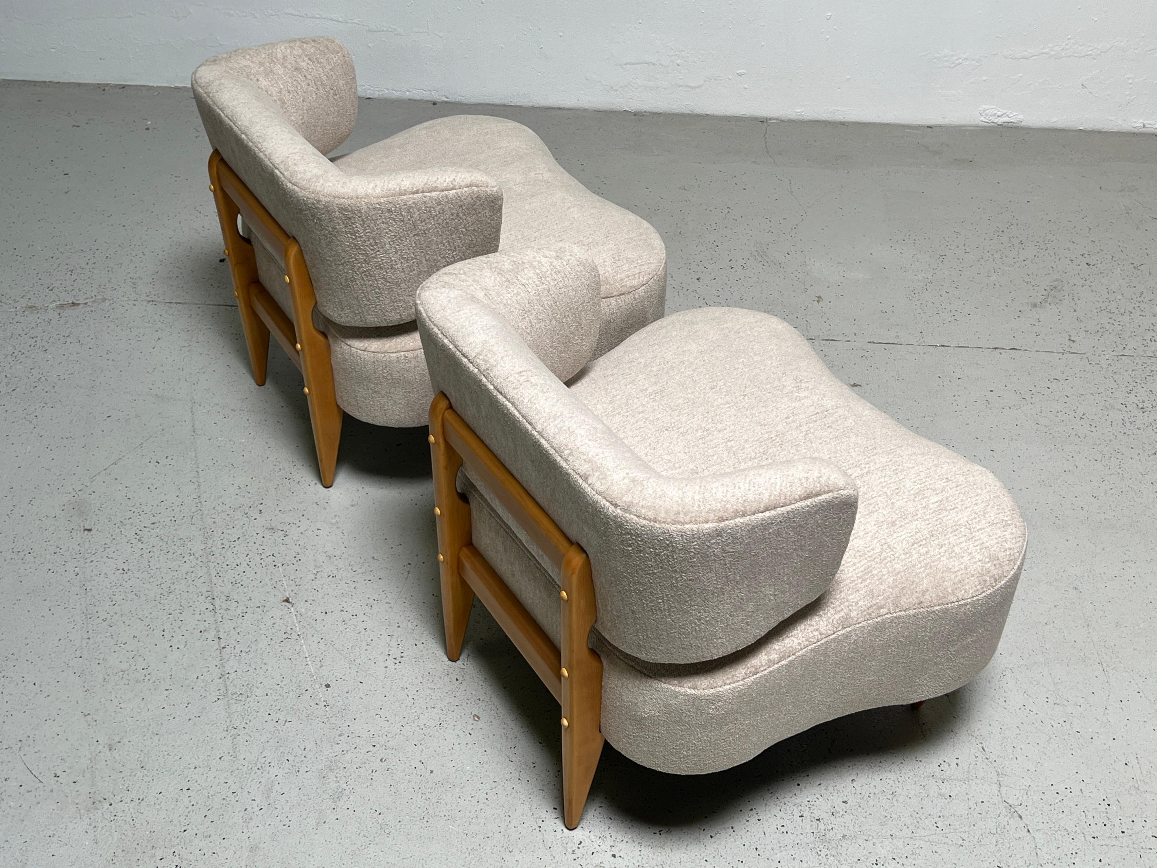 Pair of High Style American Lounge Chairs 7