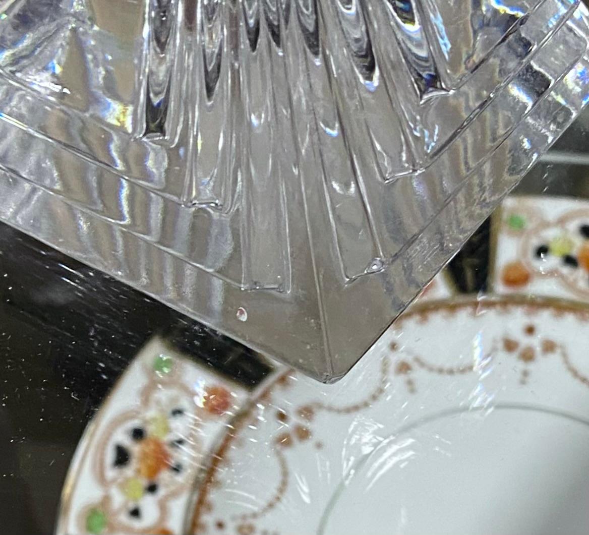 Pair Of High Style Art Deco Crystal Candlesticks 13