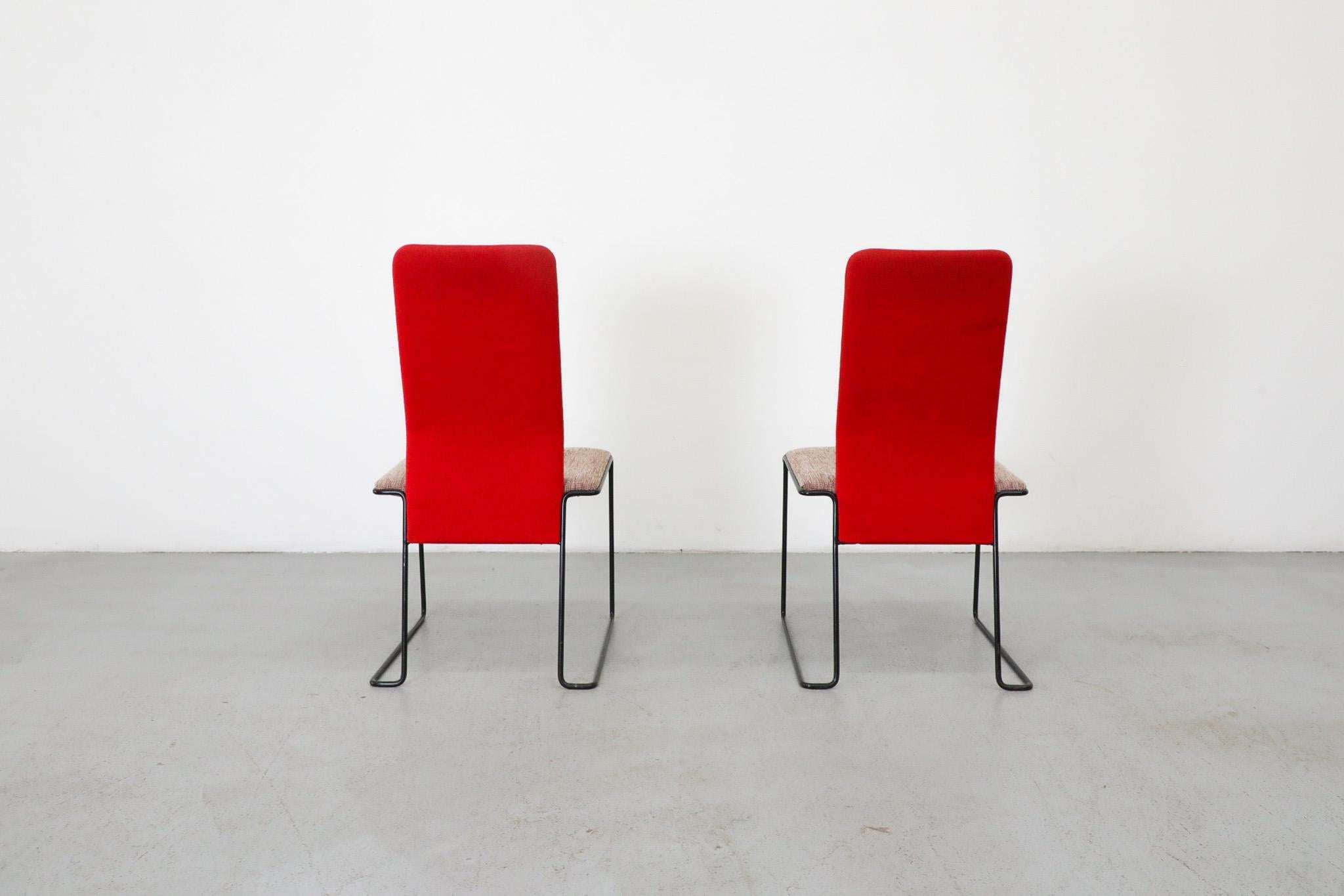 Fin du 20e siècle Paire de chaises à haut dossier par Walter Antonis pour Hennie de Jong, 1980 en vente