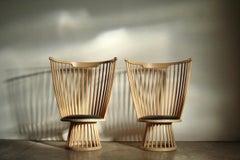 Pair of Highback "Fan" Chairs by Tom Dixon, 2020s