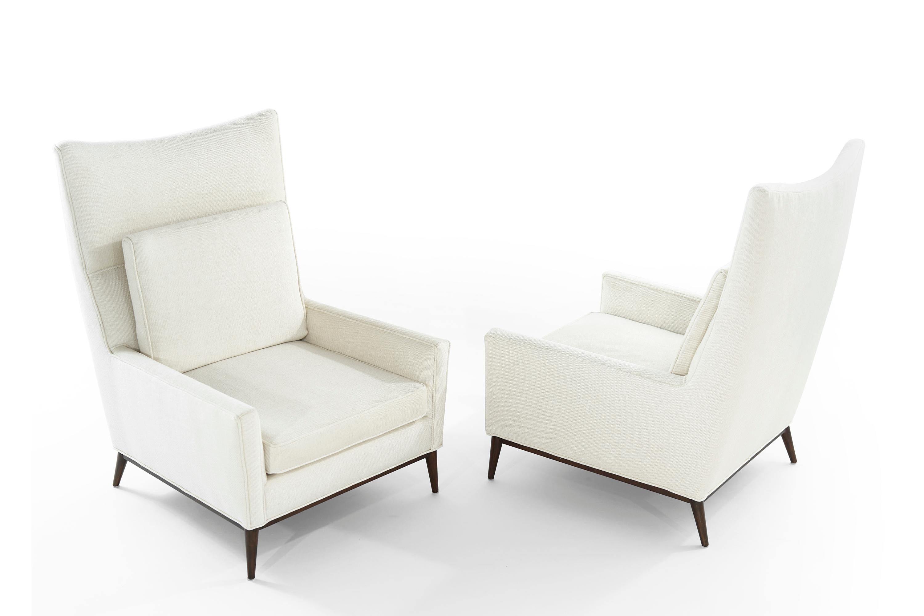 Mid-Century Modern Pair of Highback Reading Lounges by Paul McCobb, circa 1950s