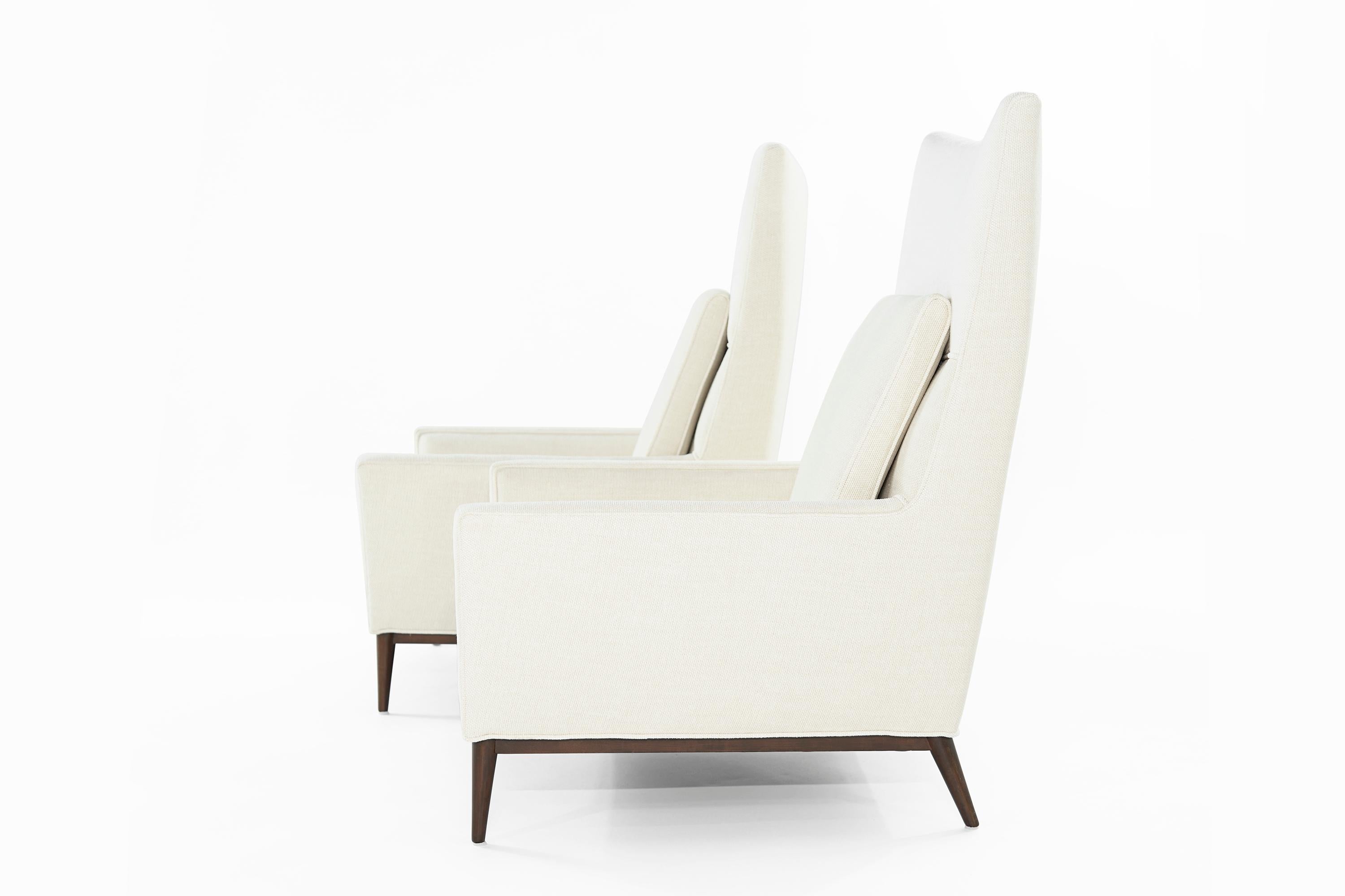 American Pair of Highback Reading Lounges by Paul McCobb, circa 1950s