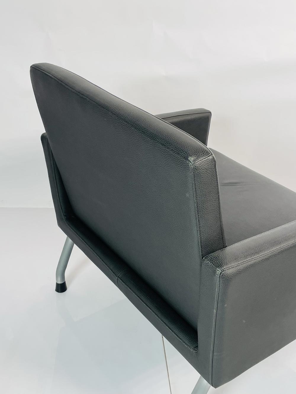 Metal Pair of Highback-Sidewalk Lounge Chairs by Brayton International For Sale