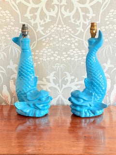 Pair Of Highly Collectible Mid-Century Casa Pupo Dolphin Table Lamps