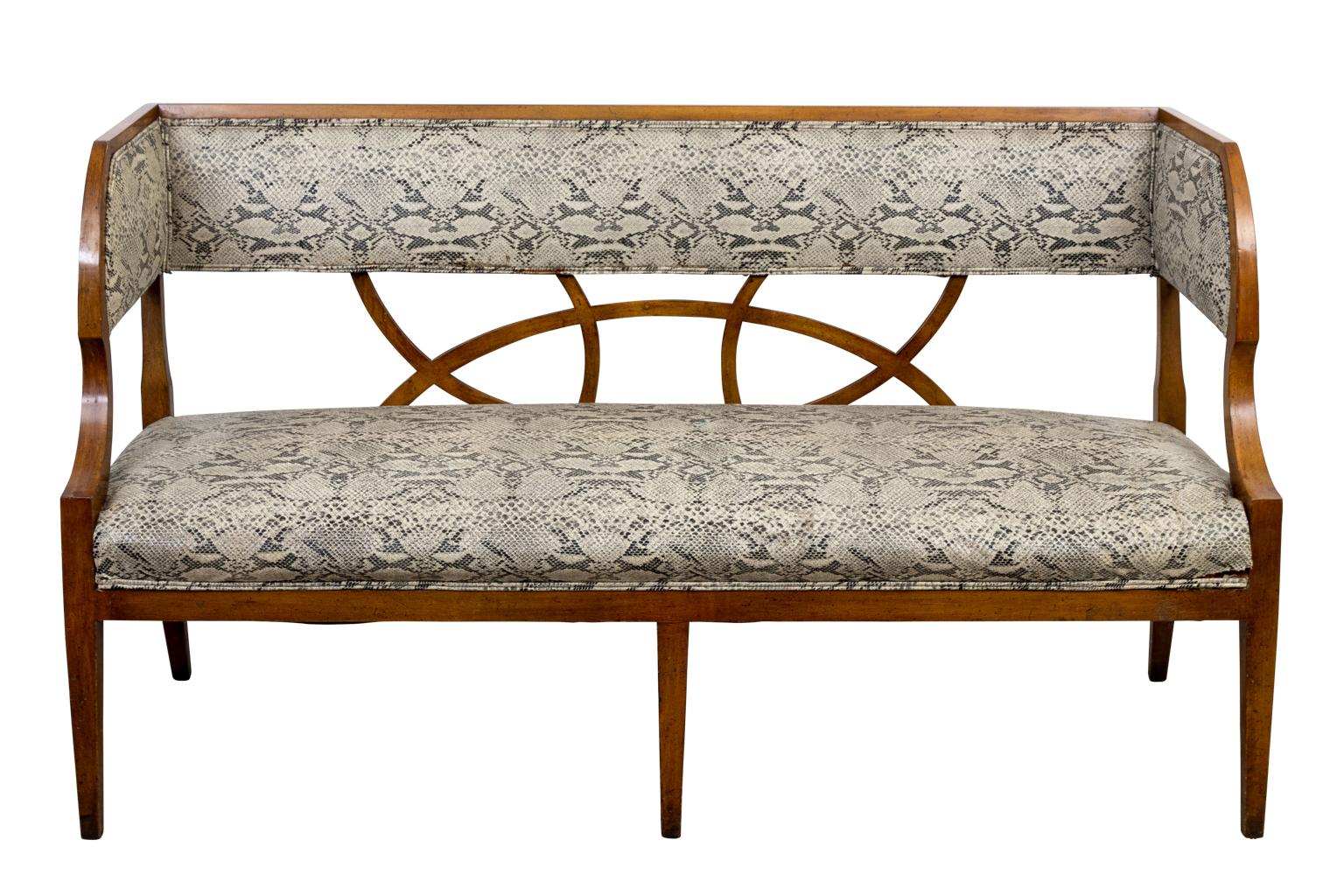 Austrian Pair of Highly Stylized Settees