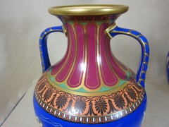 Pair of Hill Pottery & Co. Portland Vases Decorated with Racing Chariots