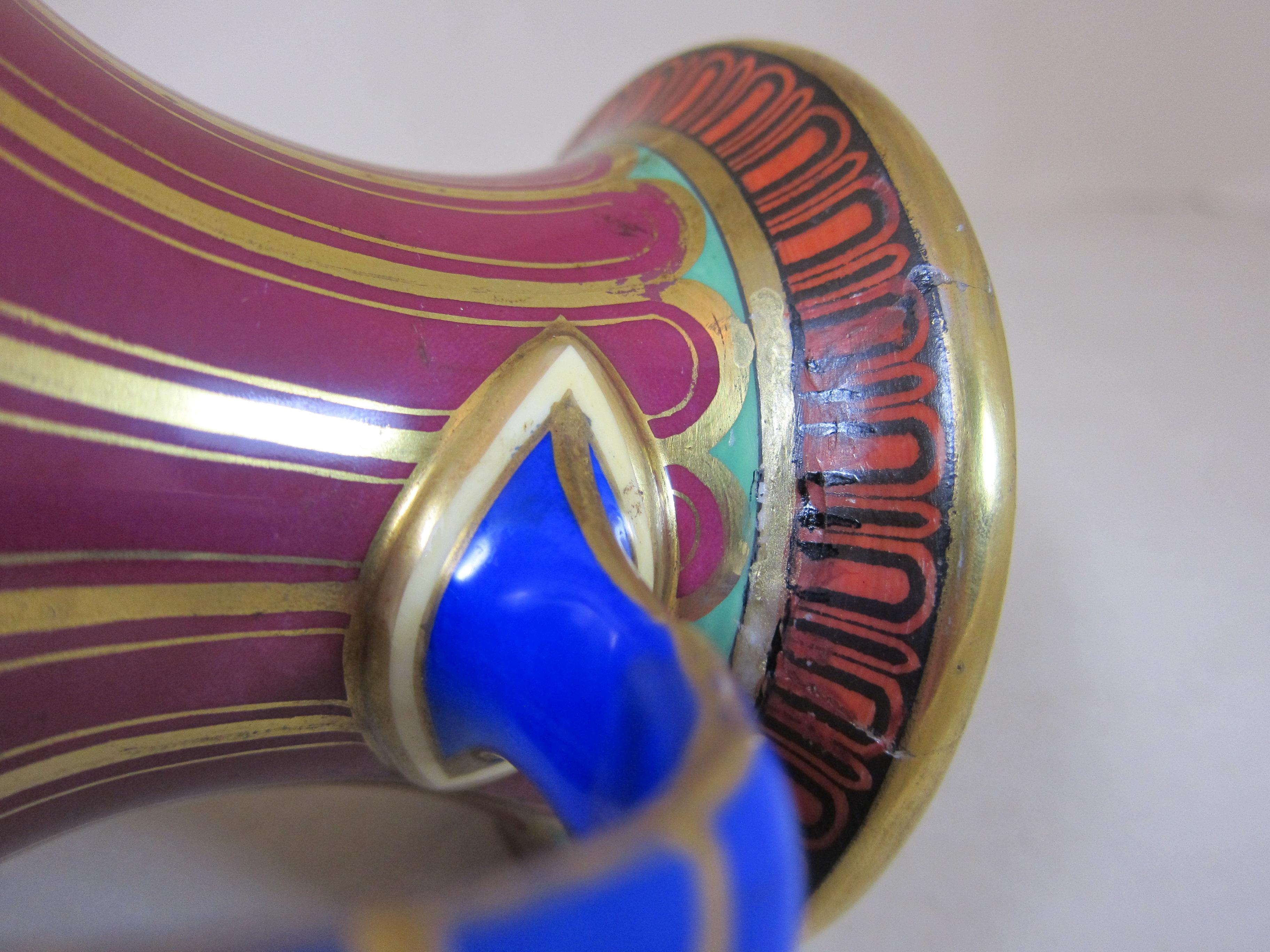 Pair of Hill Pottery & Co. Portland Vases Decorated with Racing Chariots For Sale 3