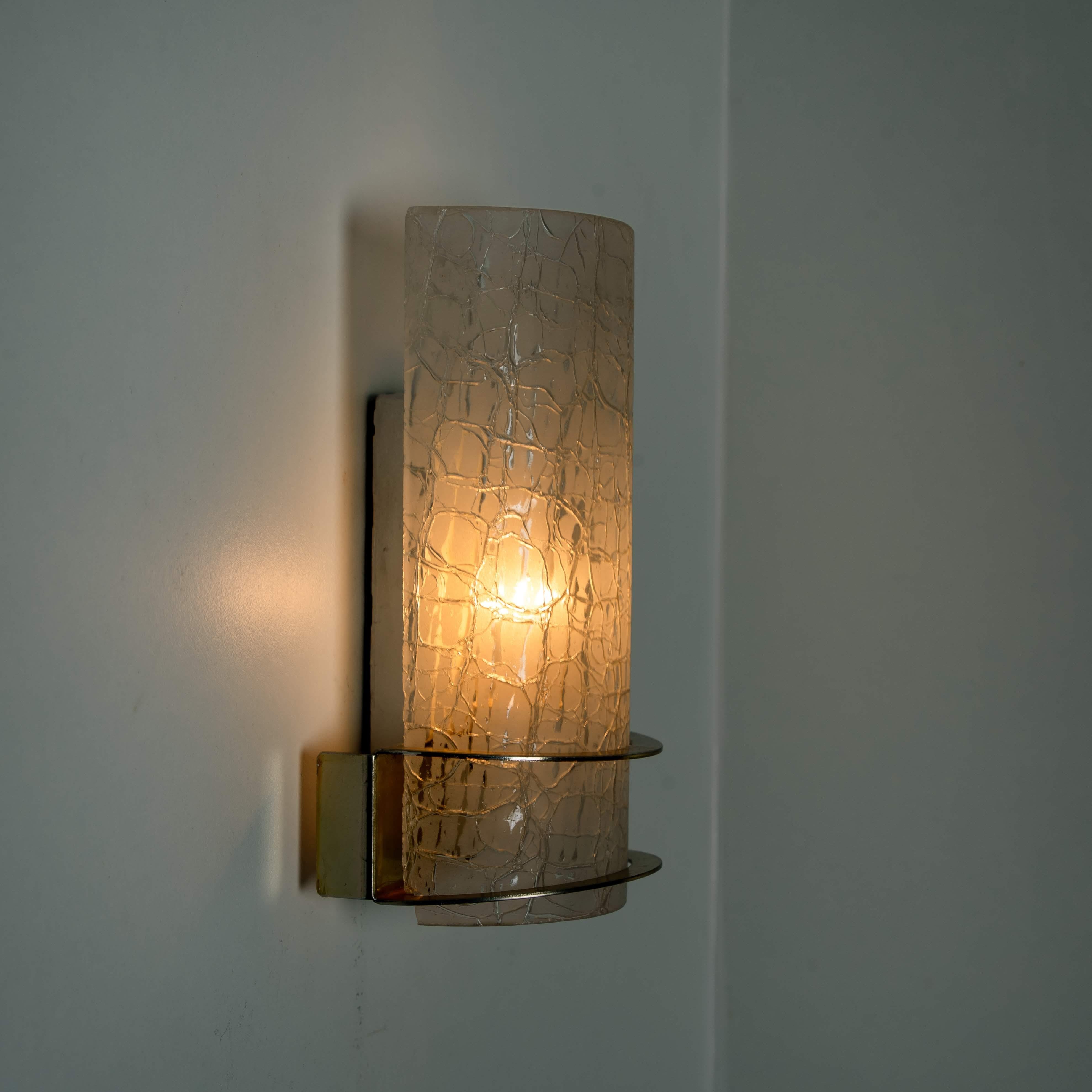 crackle glass sconce