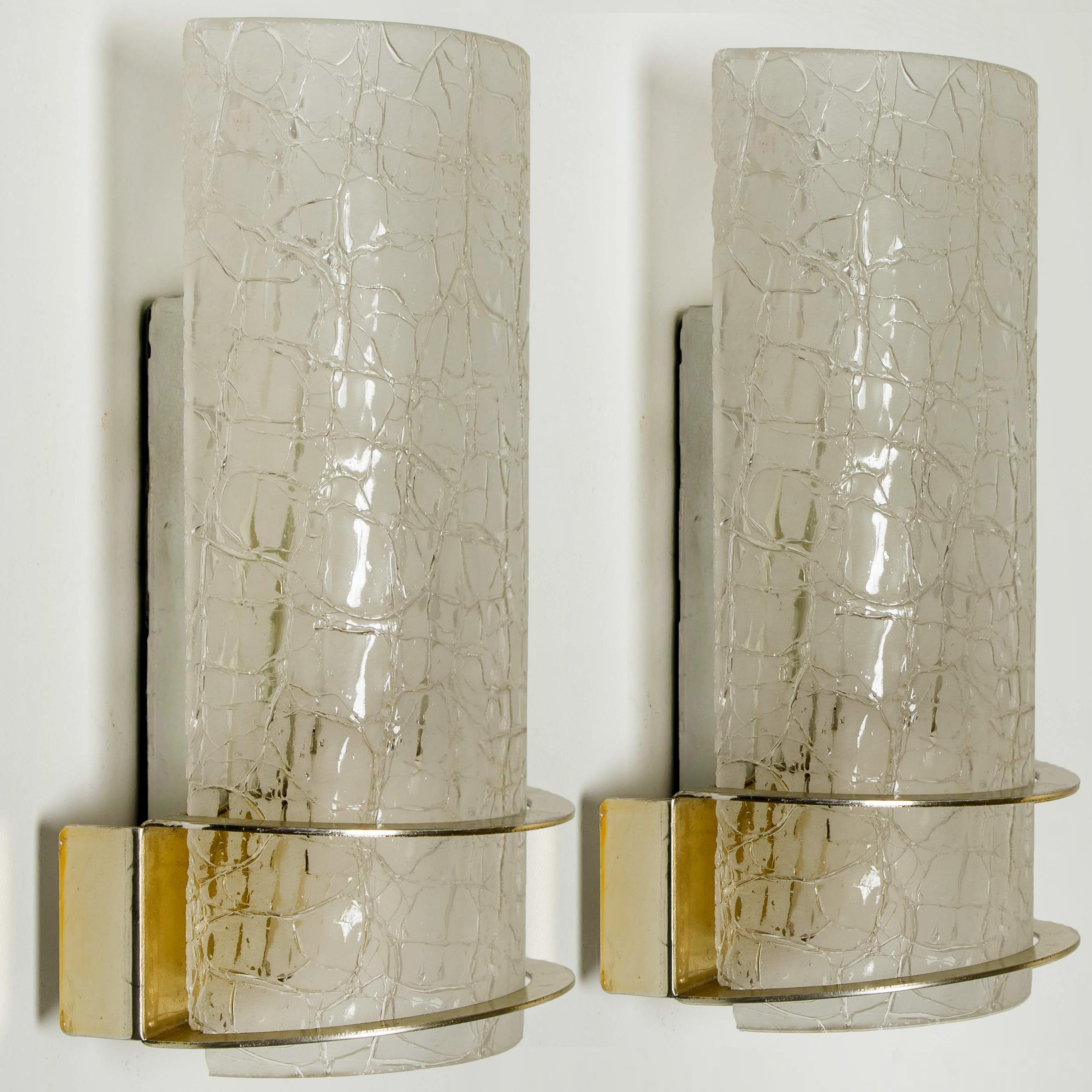 crackle glass wall sconce
