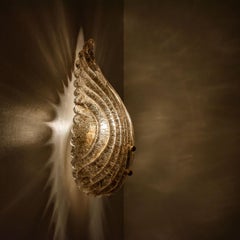 Pair of Hillebrand Massive Murano Wall Light Fixtures, 1960