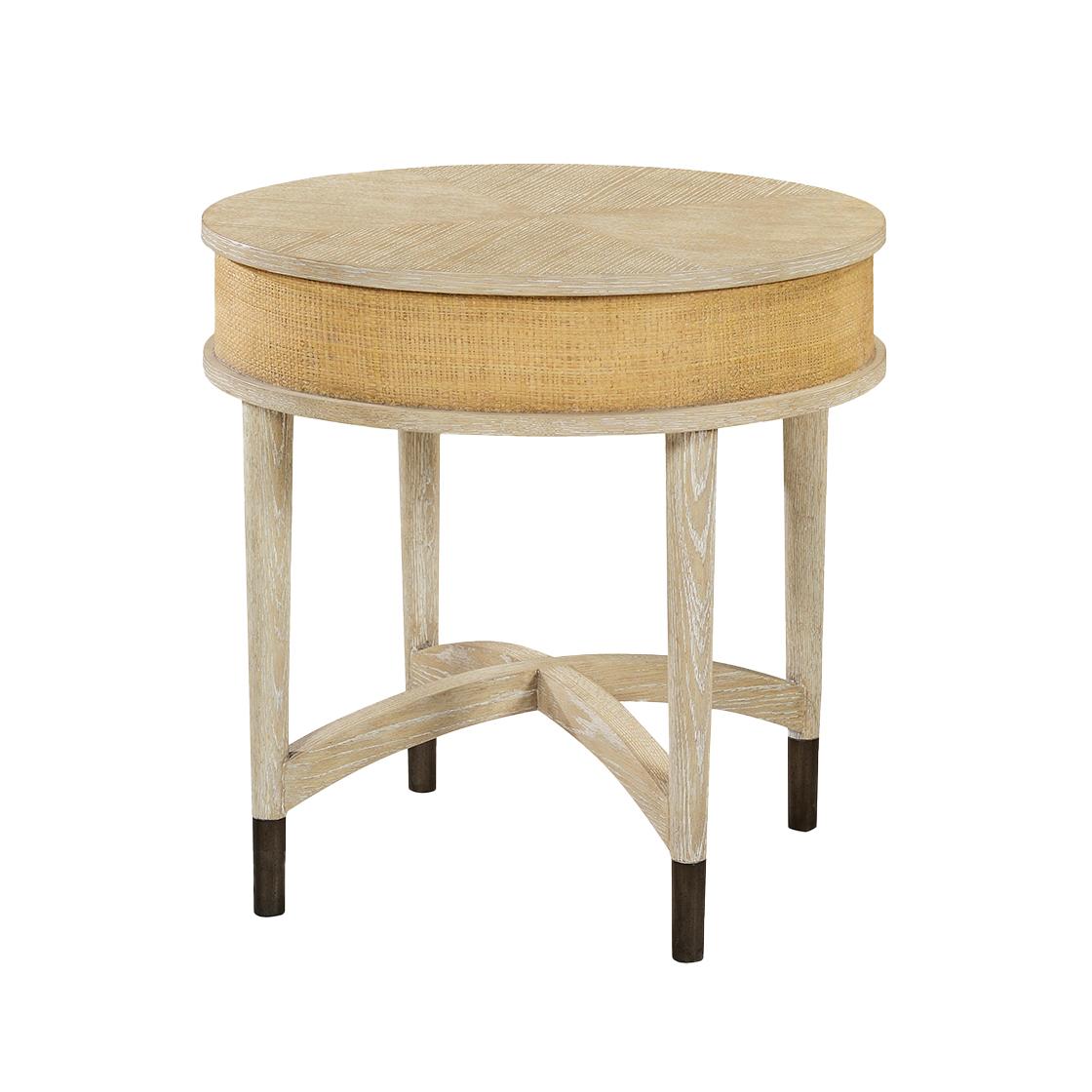 Vietnamese Pair of Himalaya Round Side Tables For Sale