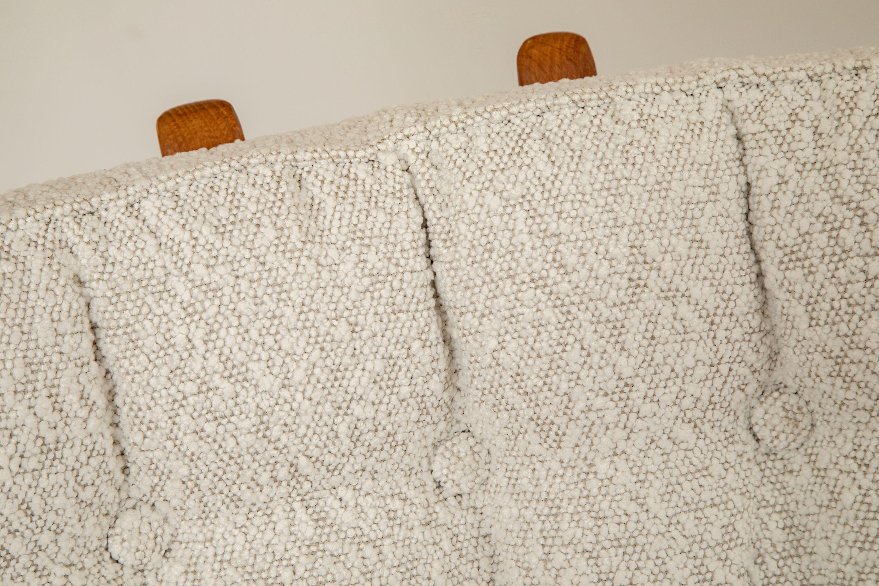Paire de chaises longues His and Her de Guillerme et Chambron en chêne blanc en vente 8