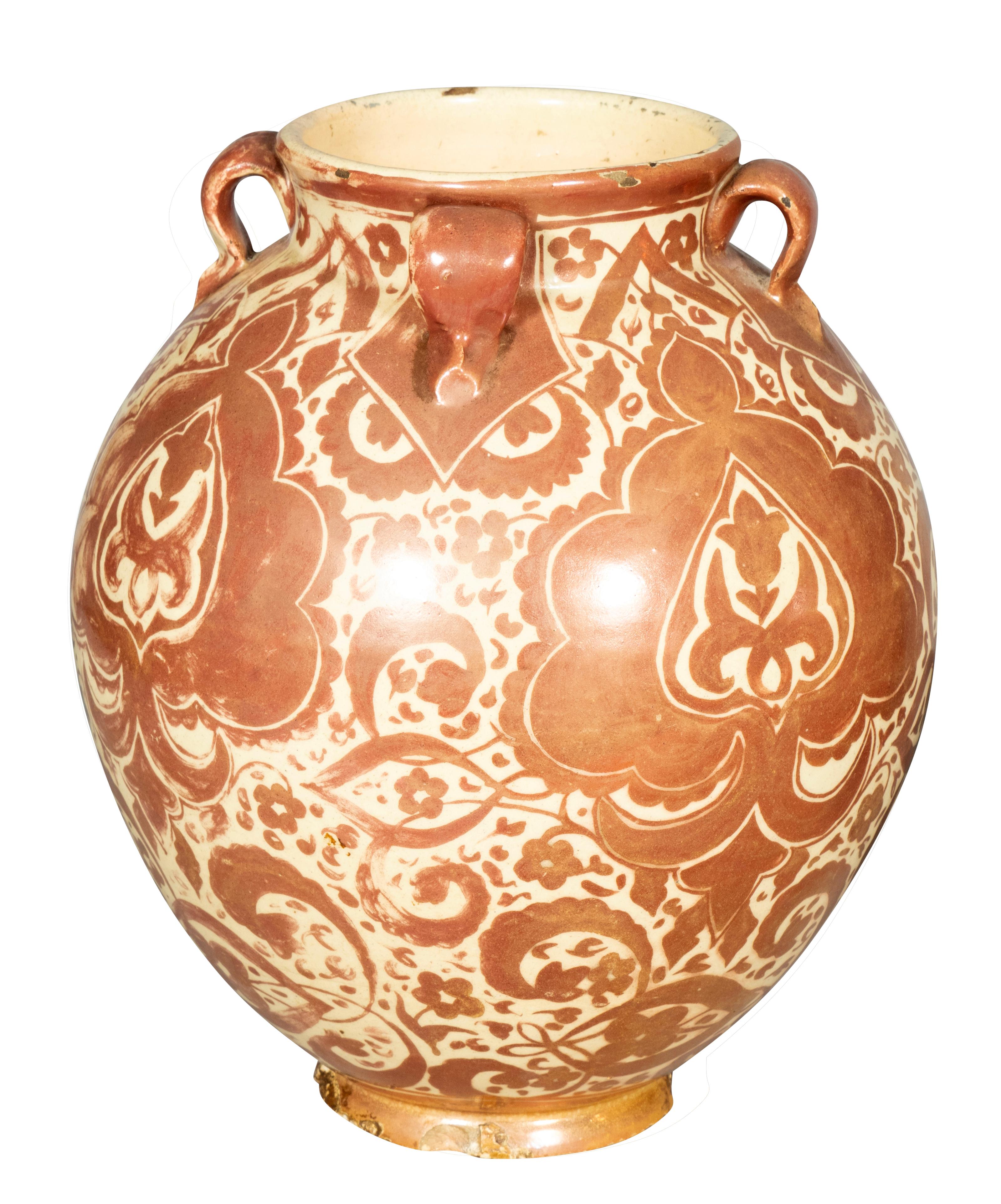 Renaissance Pair Of Hispano Moresque Pottery Vases For Sale