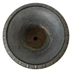 Historic Cast Iron Garden Urns, Neoclassical Campana Style, 1860