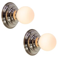 Pair of Hive Sconces by Research.Lighting, Polished Nickel, In Stock