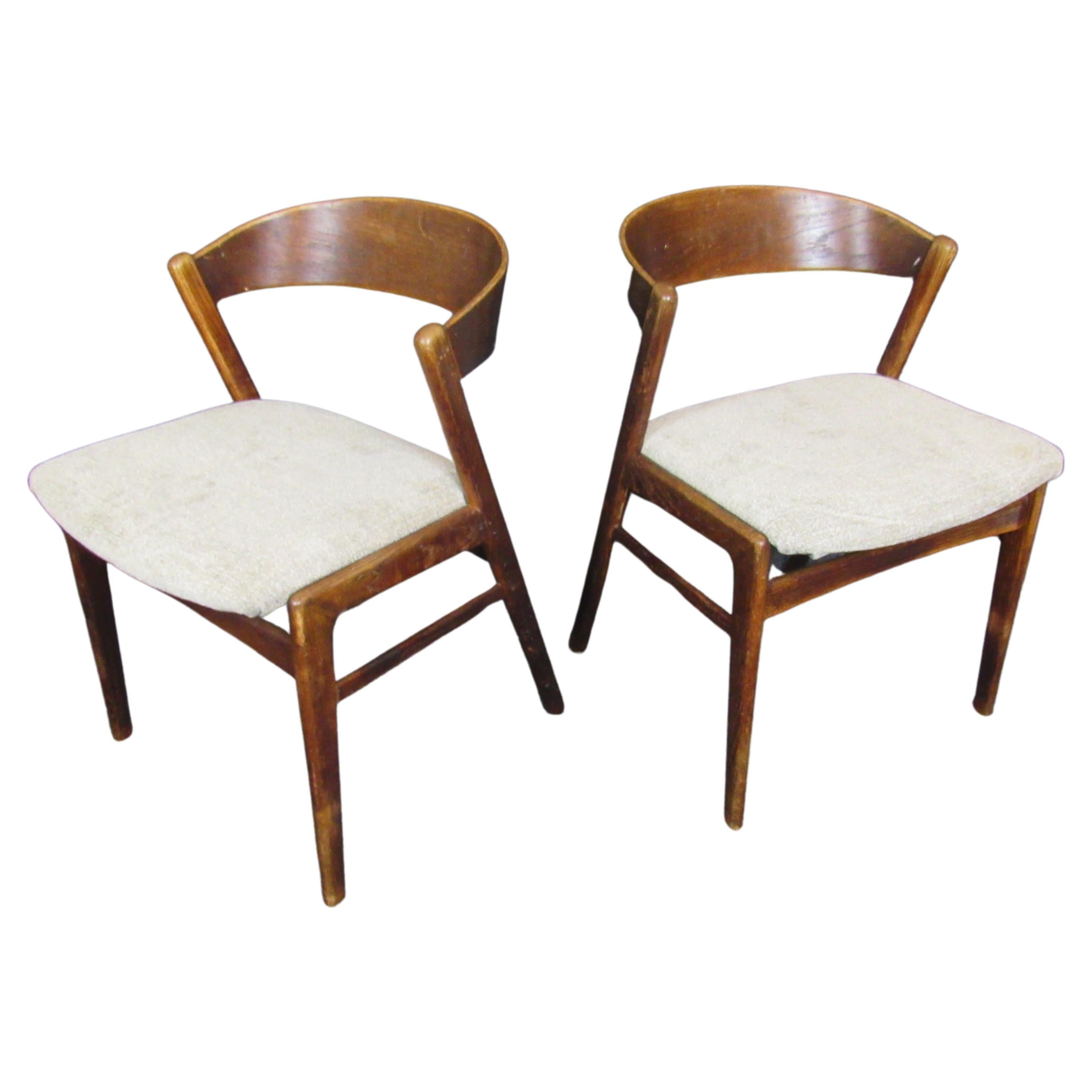 Pair of Høng Stolefabrik Bentwood Vintage Dining Chairs