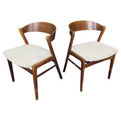 Pair of Høng Stolefabrik Bentwood Vintage Dining Chairs