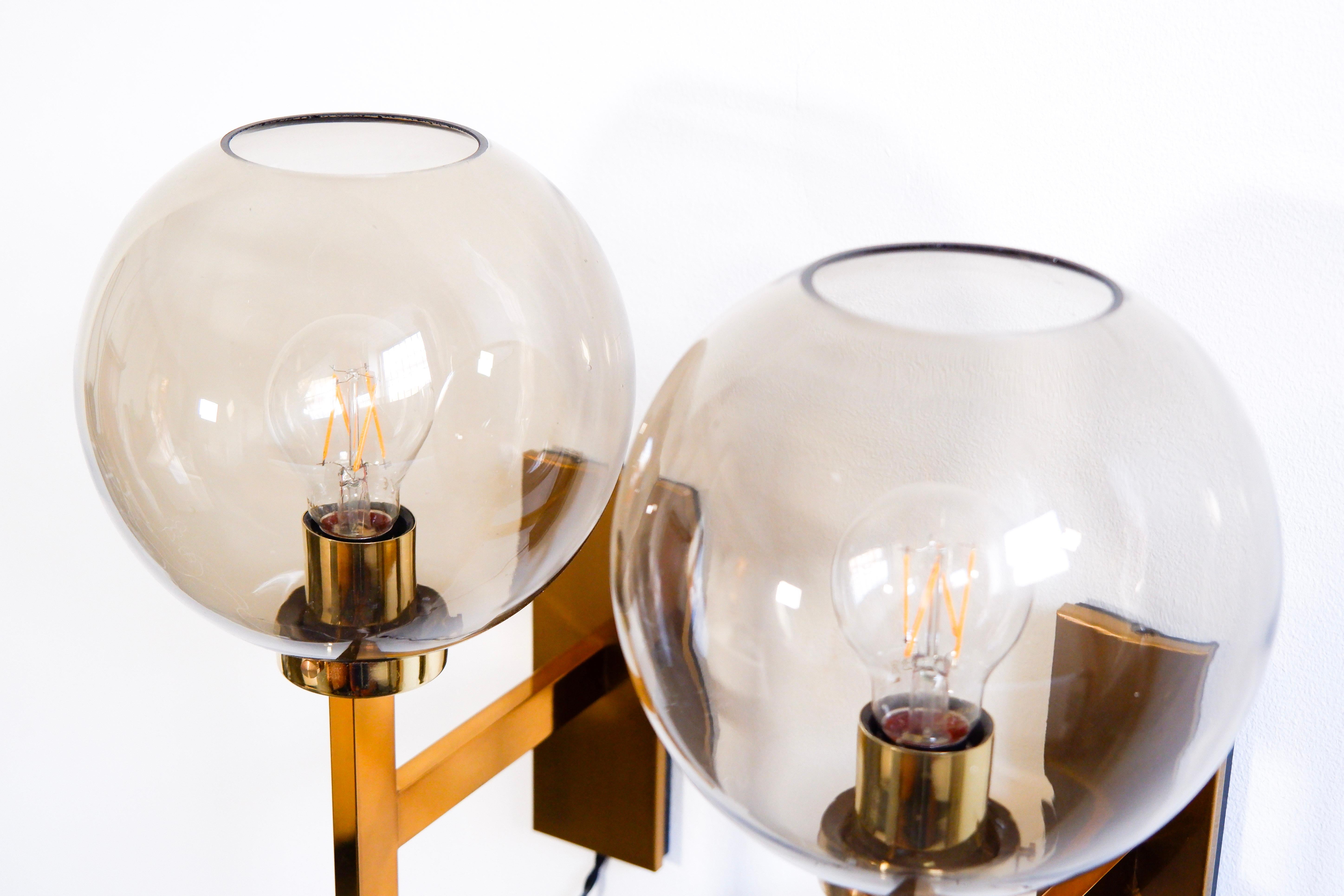 Pair of Holger Johansson wall lamps for westal circa 1960. In Good Condition For Sale In Hägersten-Liljeholmen, Stockholms län