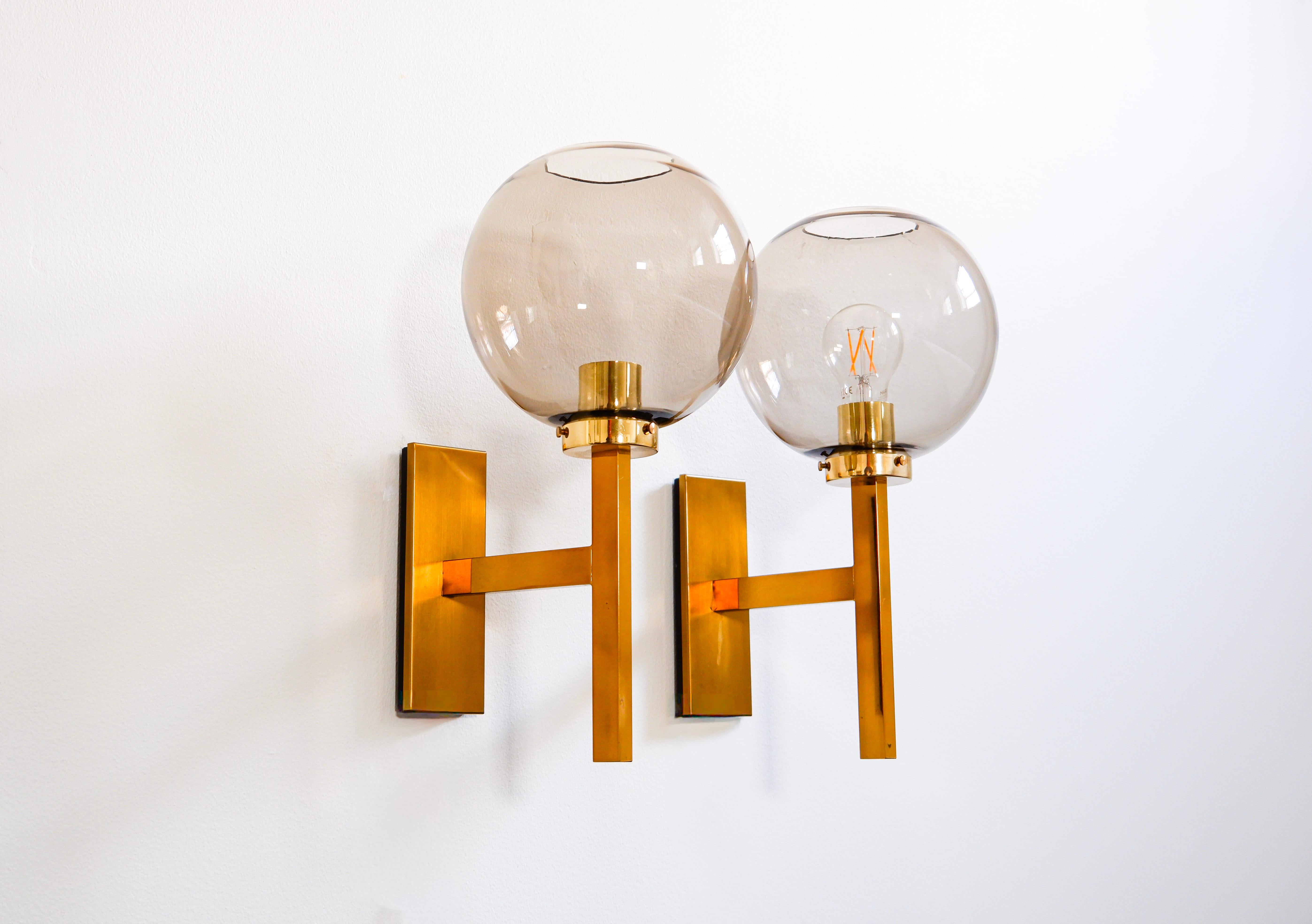 Pair of Holger Johansson wall lamps for westal circa 1960. For Sale 1
