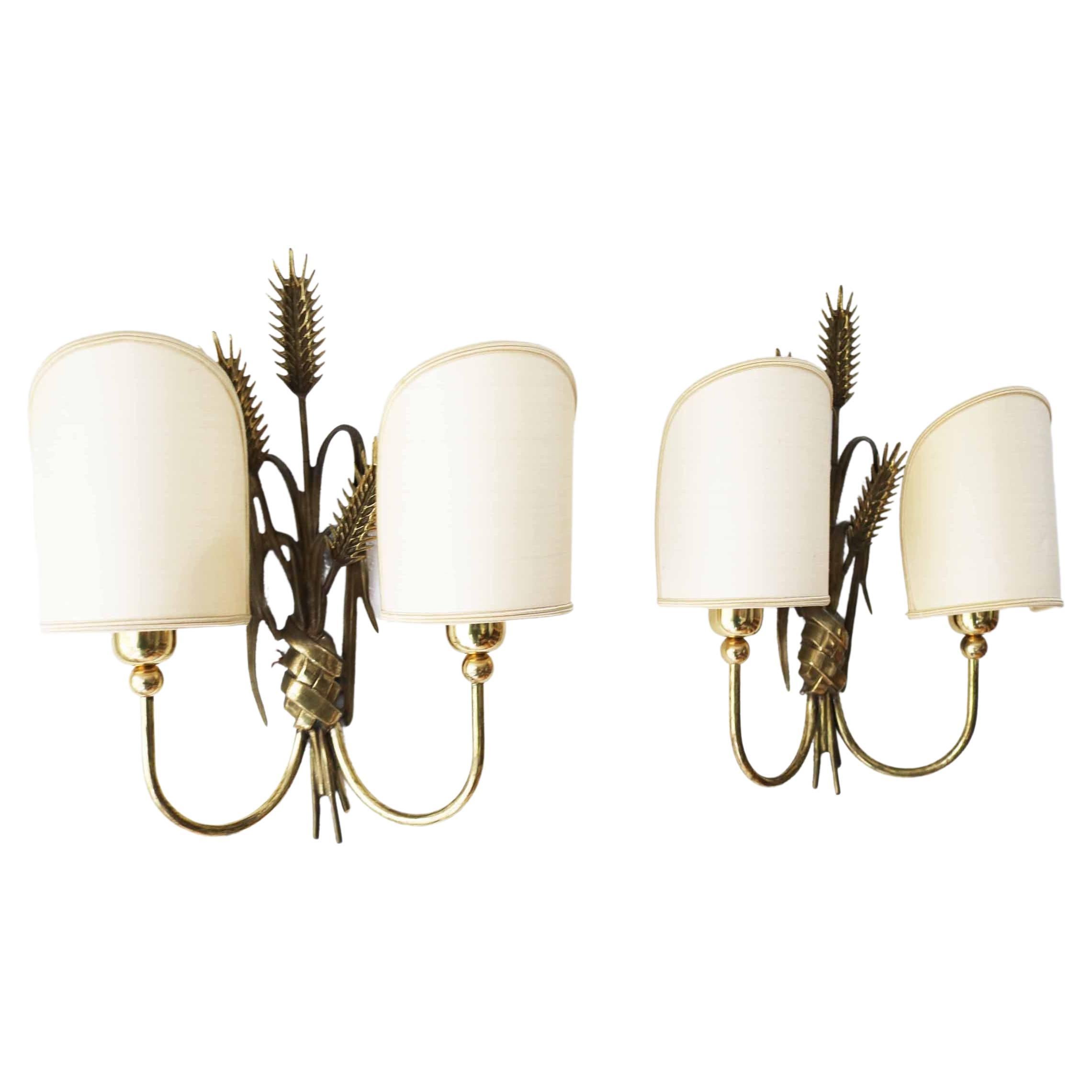 Pair of Hollwood Regency Sconces, 1970s For Sale