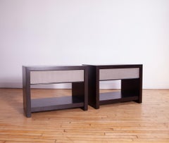 Pair of Holly Hunt "Lennox" Night Stands in Ebonized Oak