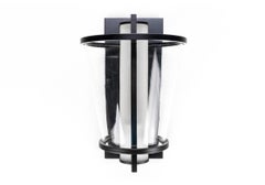 Pareja de apliques de acero Holly Hunt Lu en pátina oscura