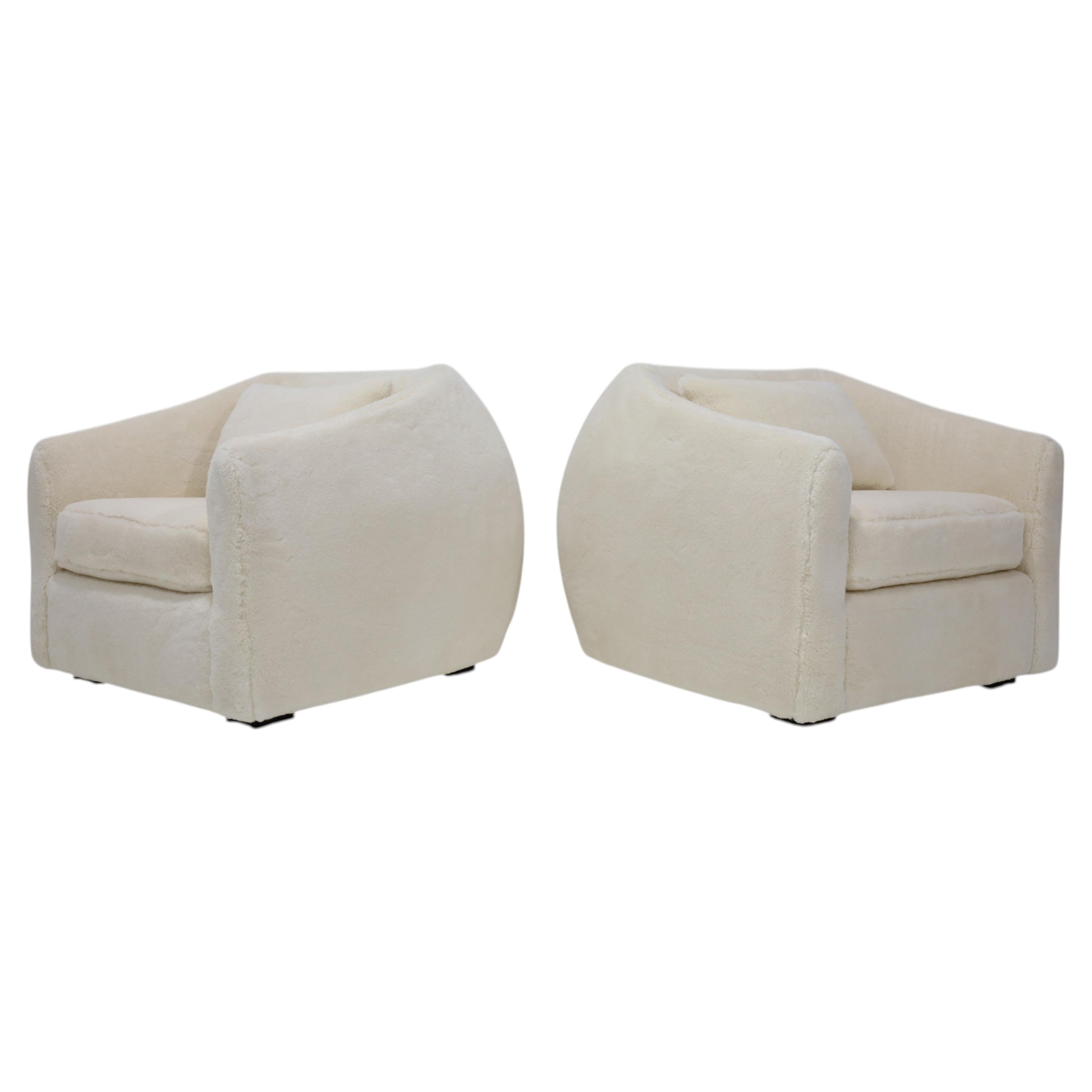 Paire de fauteuils de salon Holly Hunt de style « sumo » de la collection Great Plains de Holly Hunt