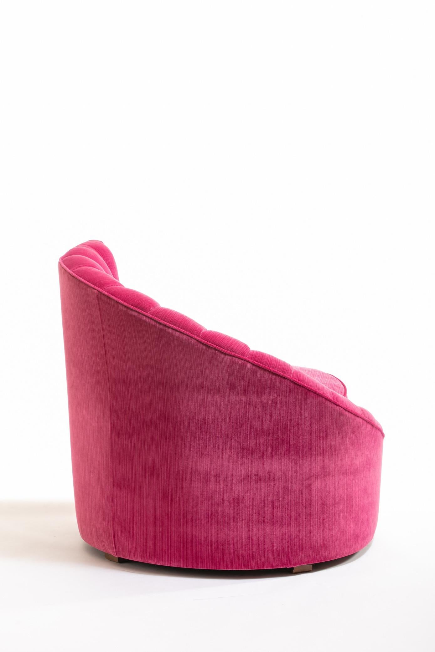 hot pink velvet chairs