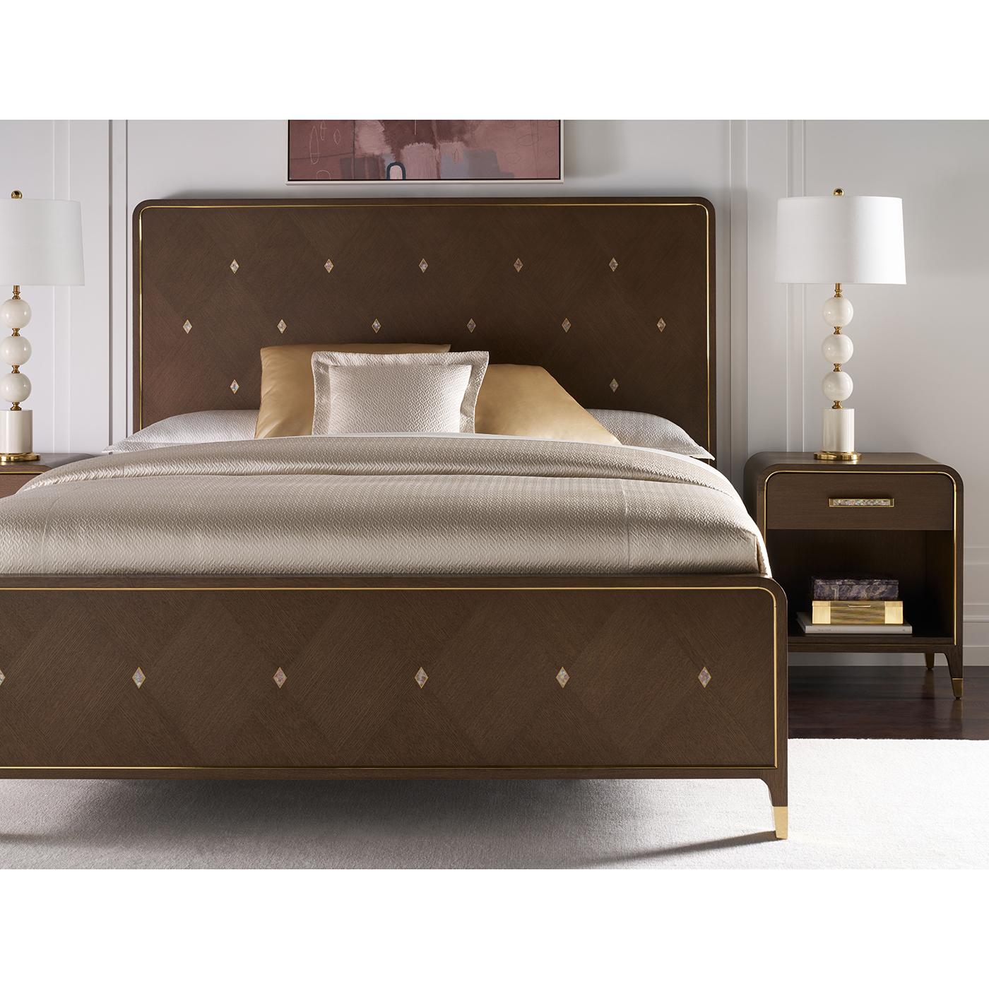 Pair of Hollywood Regency Bedside Tables In New Condition For Sale In Westwood, NJ