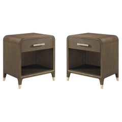 Paire de tables de chevet Hollywood Regency