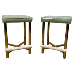 Hollywood Regency Brass Stools, Vintage Seating, United States, 1970s