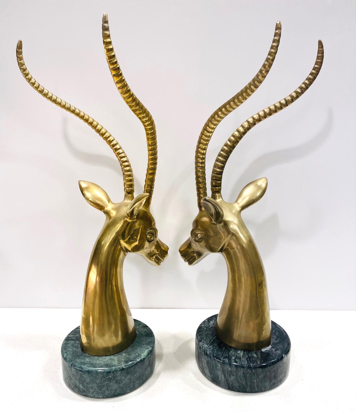 brass antelope head