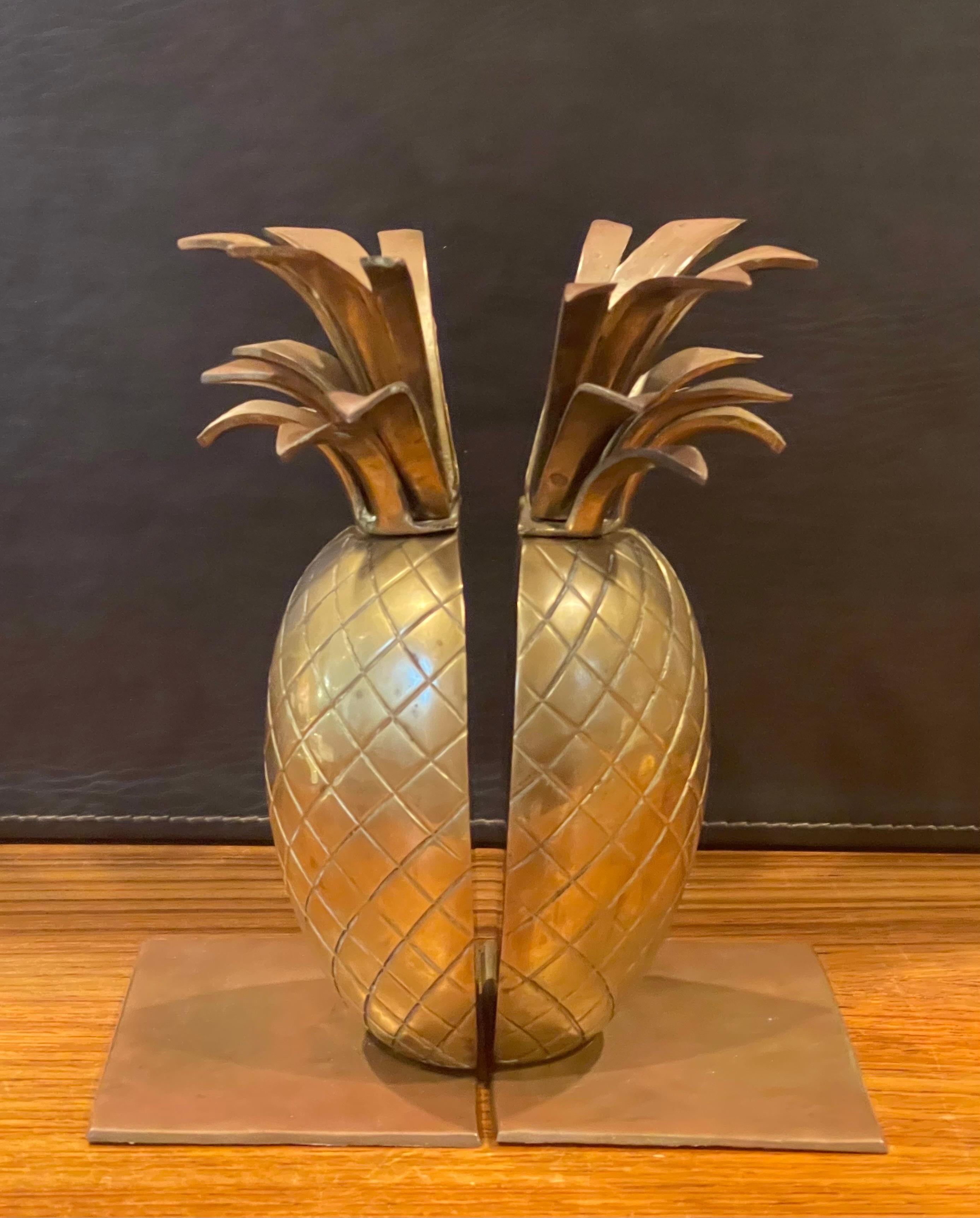 glass pineapple bookends