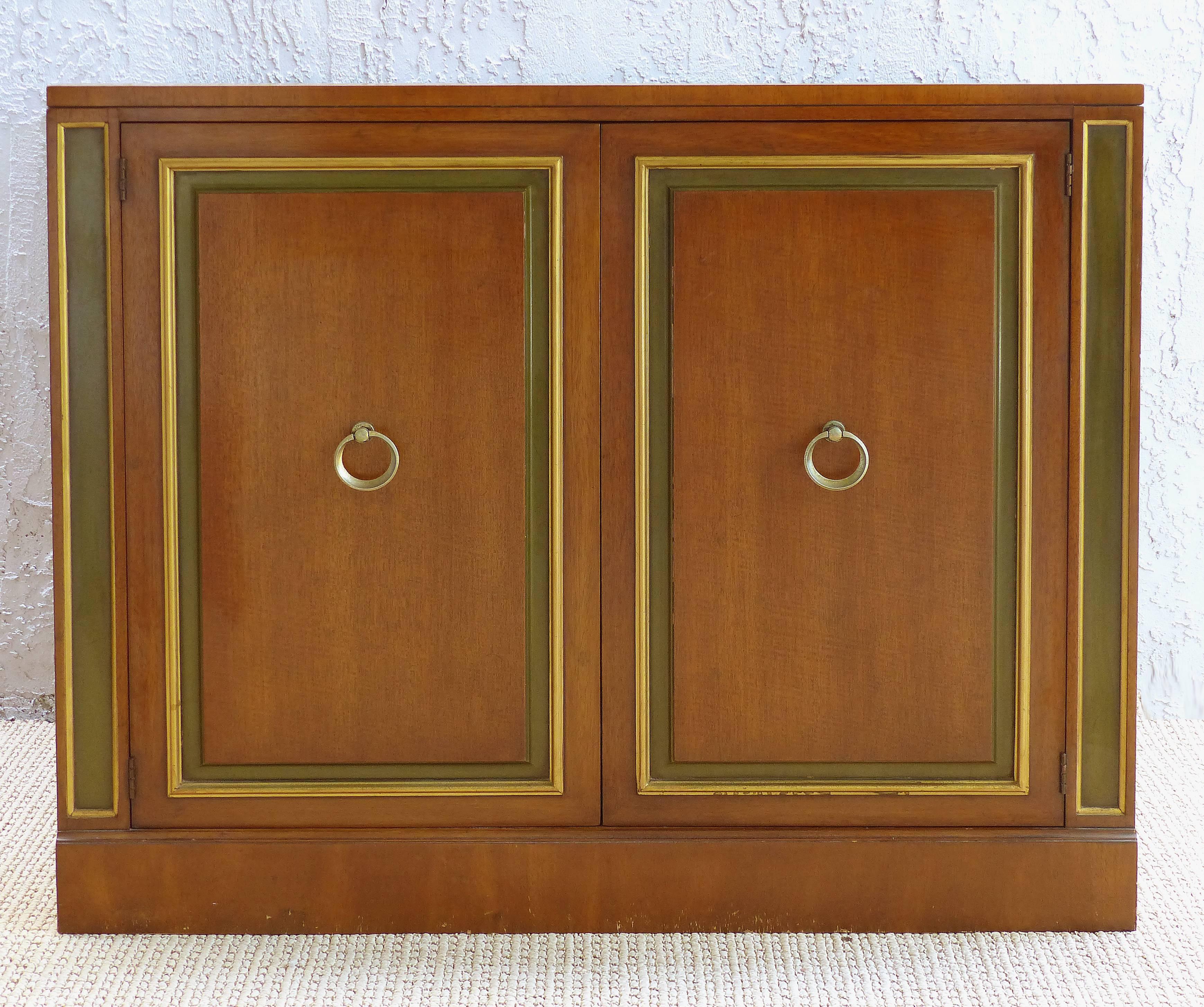 Metal Pair of Hollywood Regency Cabinets by Dorothy Draper for Heritage Furniture