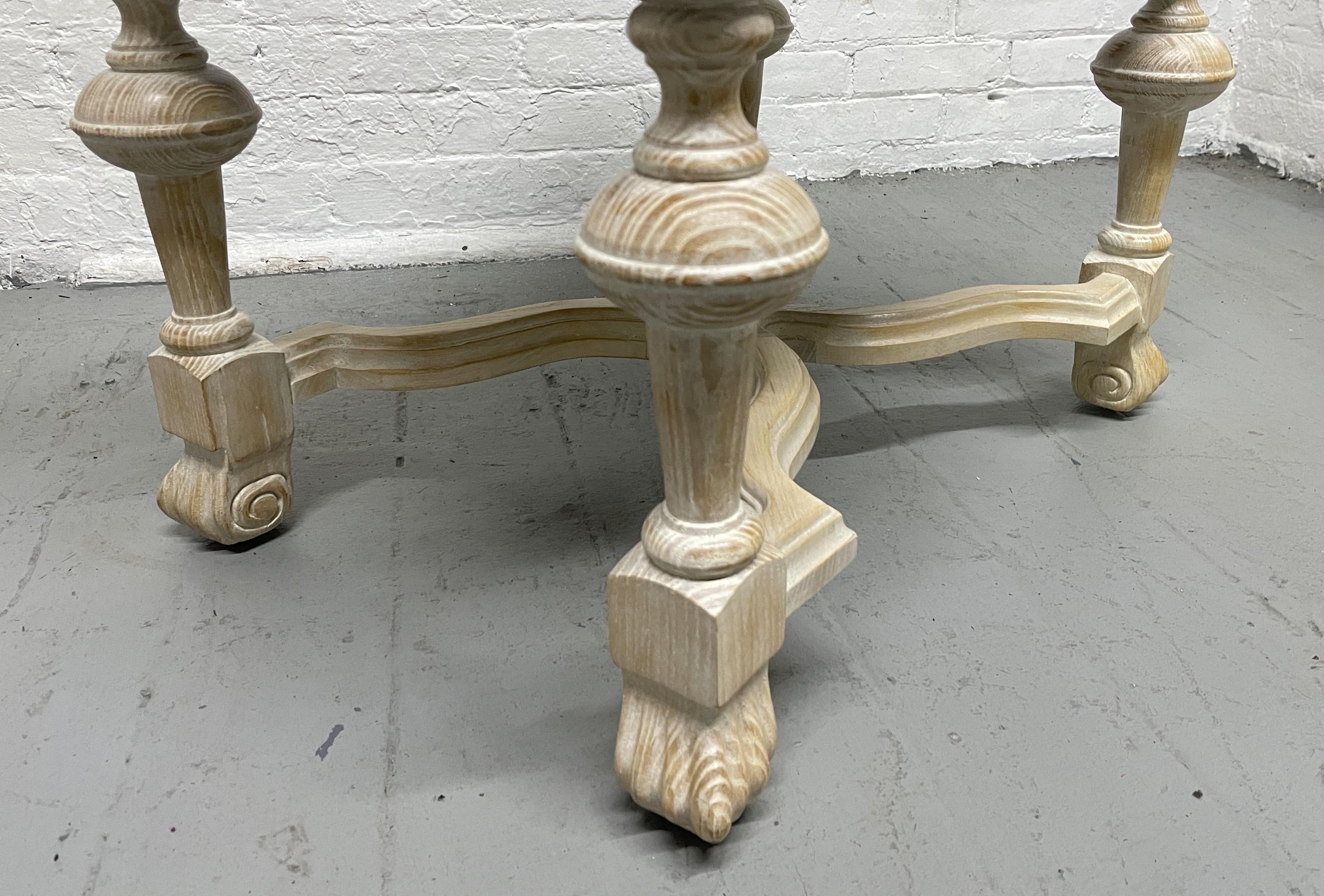 Pair of Hollywood Regency Cerused Benches For Sale 2