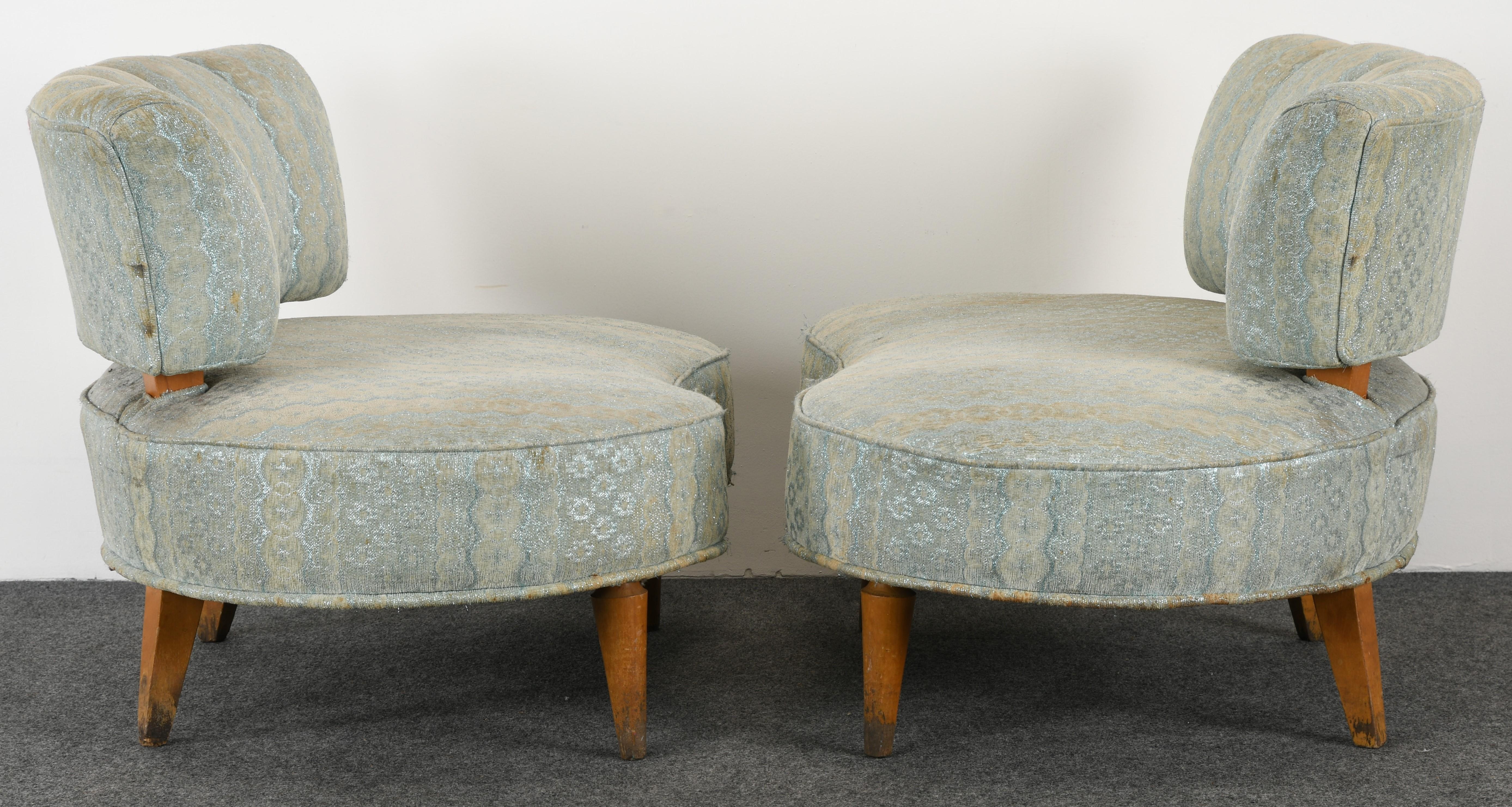 Pair of Hollywood Regency Chairs, 1940s 4