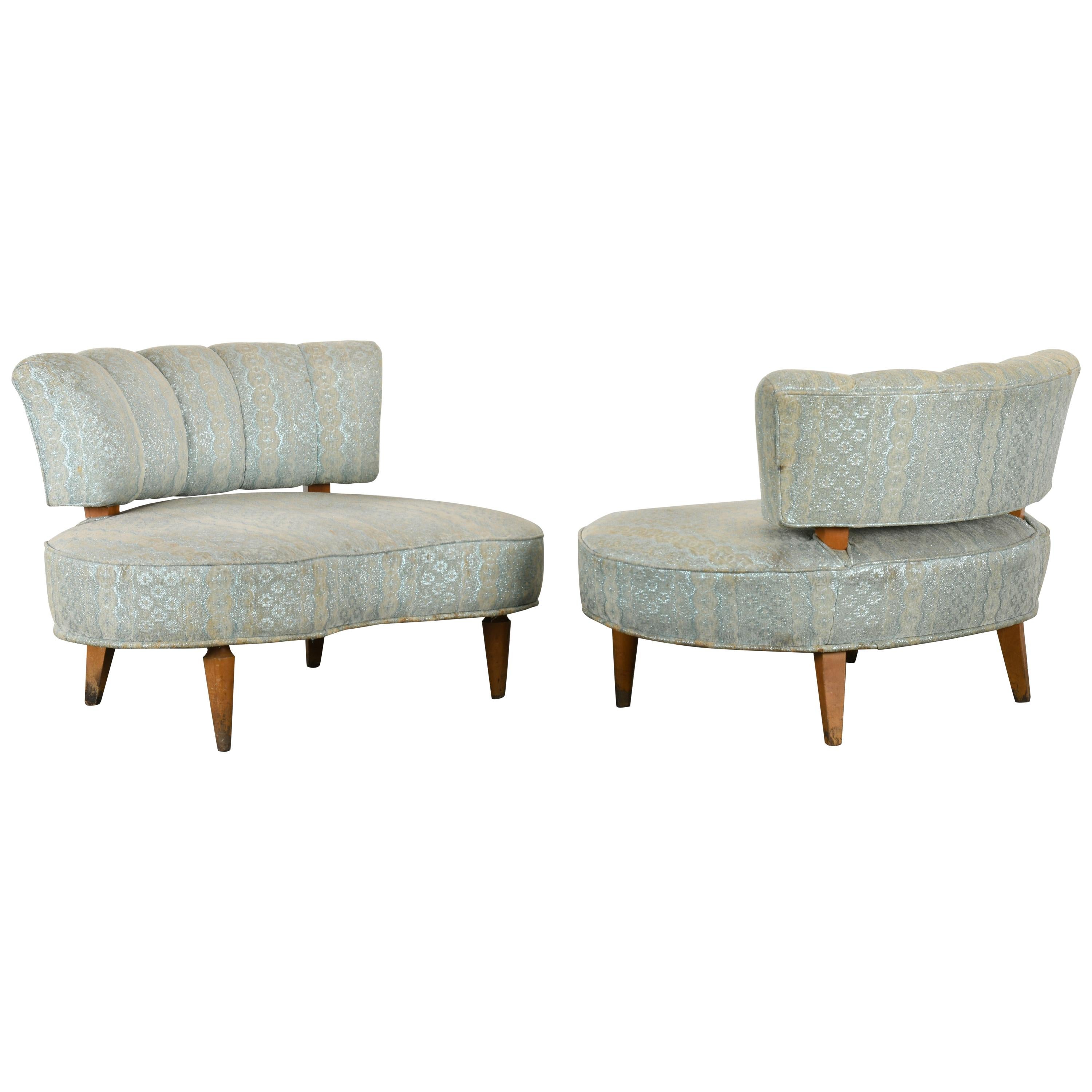 Pair of Hollywood Regency Chairs, 1940s