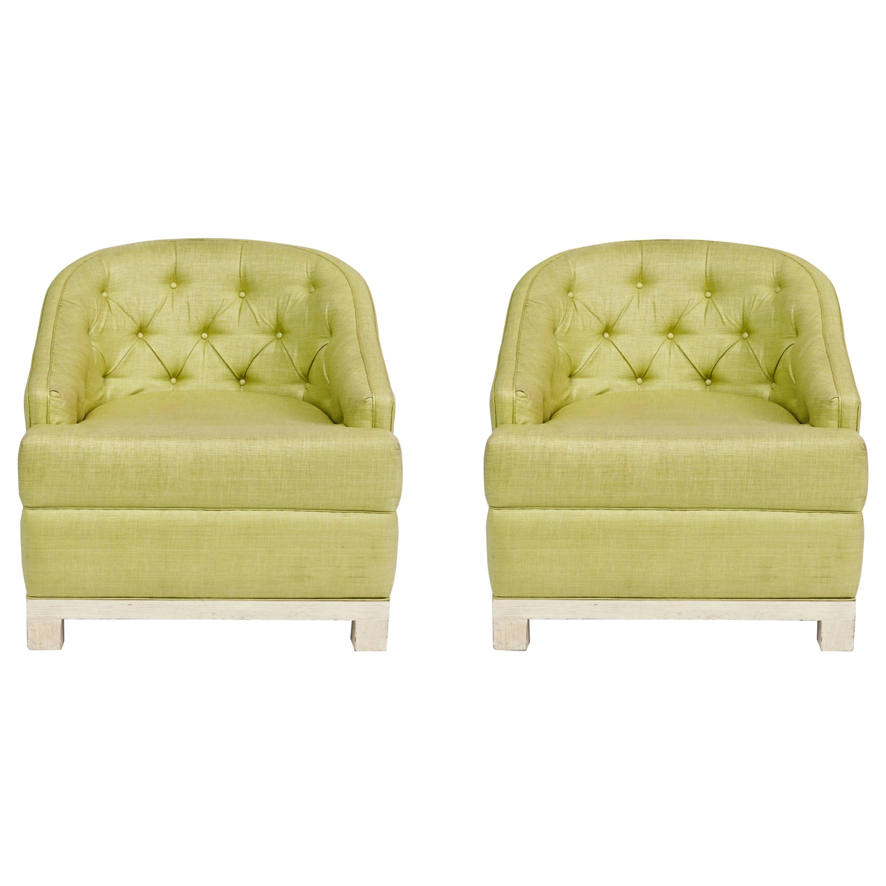 Pair of Hollywood Regency Club Chairs from the Viceroy Miami For Sale