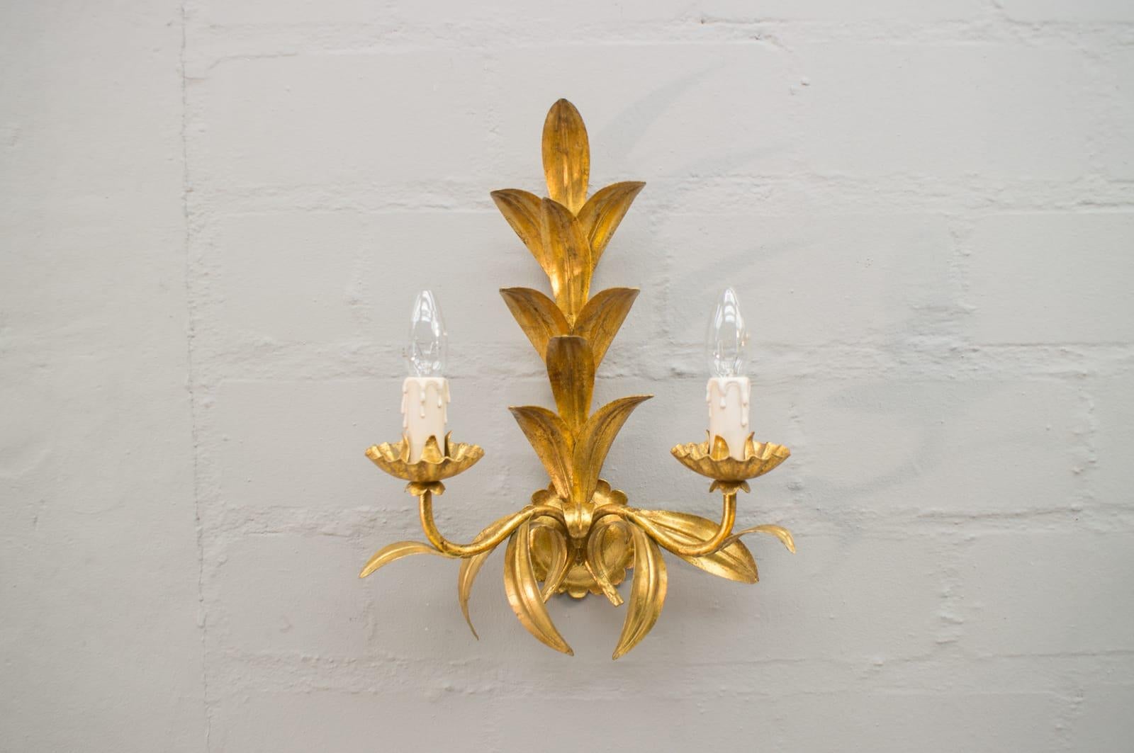 Pair of Hollywood Regency Double Wall Lights by Hans Kögl, Germany, 1970s In Good Condition In Nürnberg, Bayern