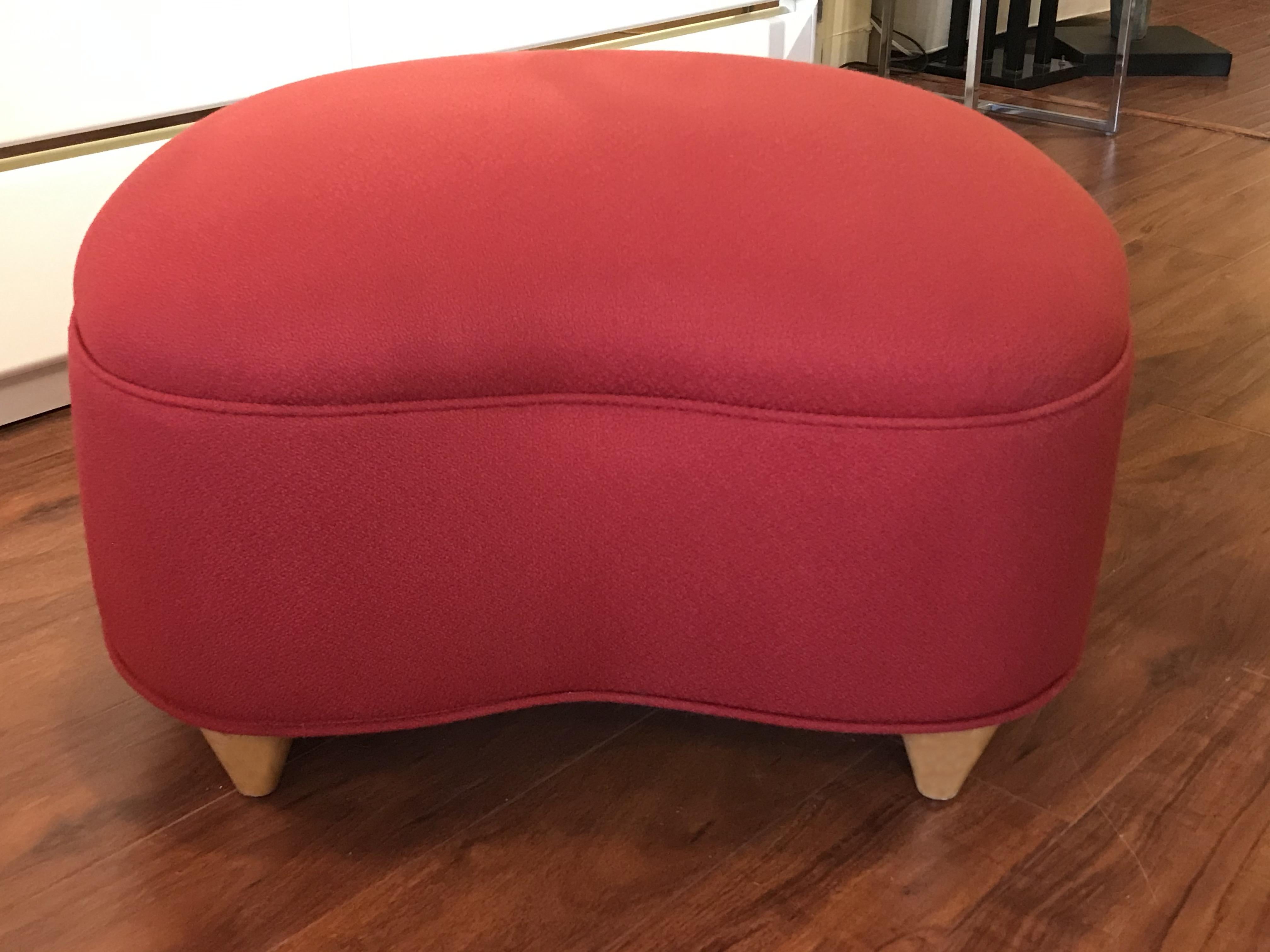 Upholstery Pair of Hollywood Regency Fan Back Chairs and an Ottoman