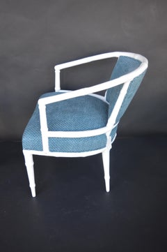 Pair of Hollywood Regency Faux Bamboo Chairs