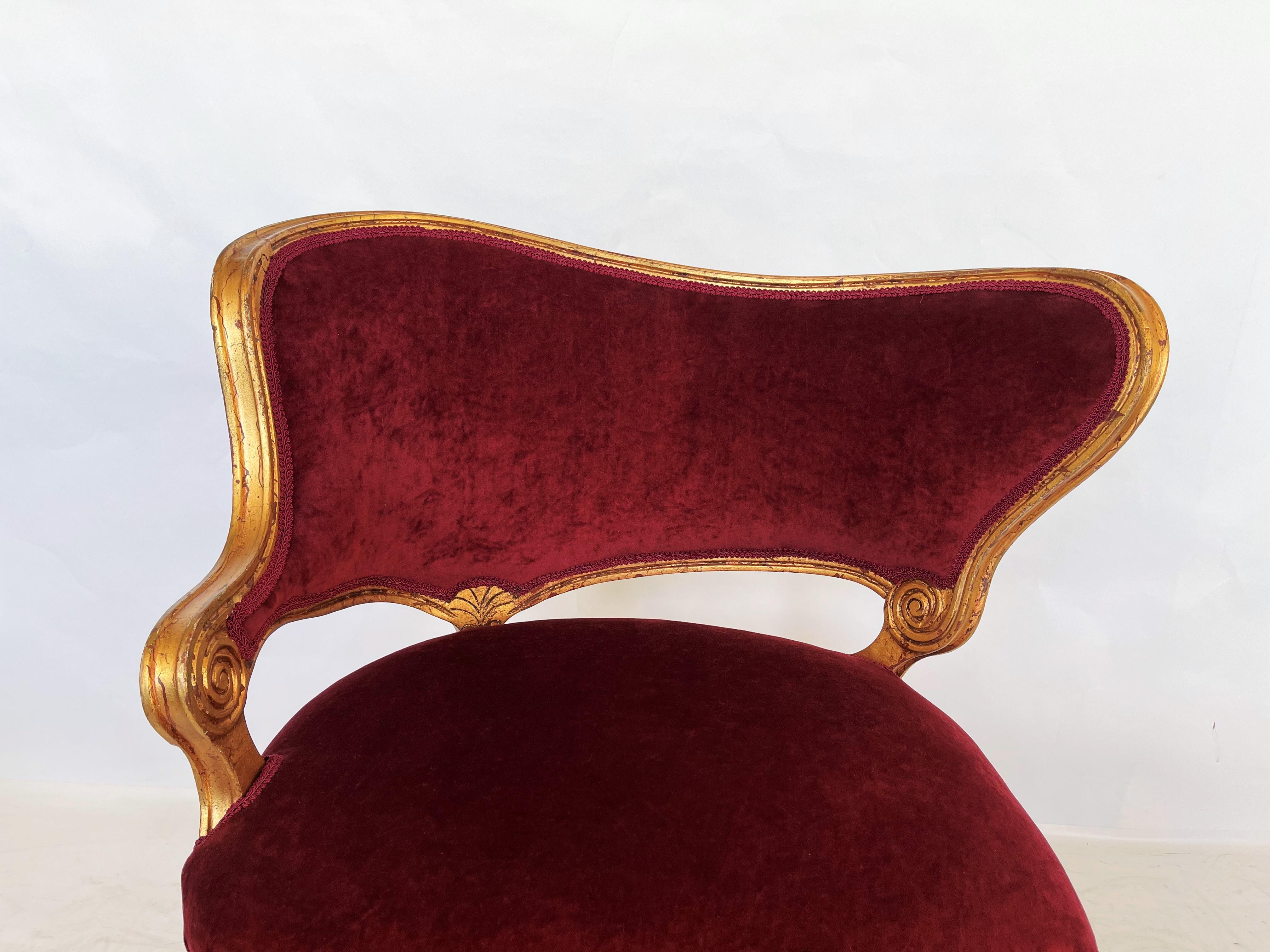 Pair of Hollywood Regency Fireside Chairs Attributed to Grosfeld House For Sale 1