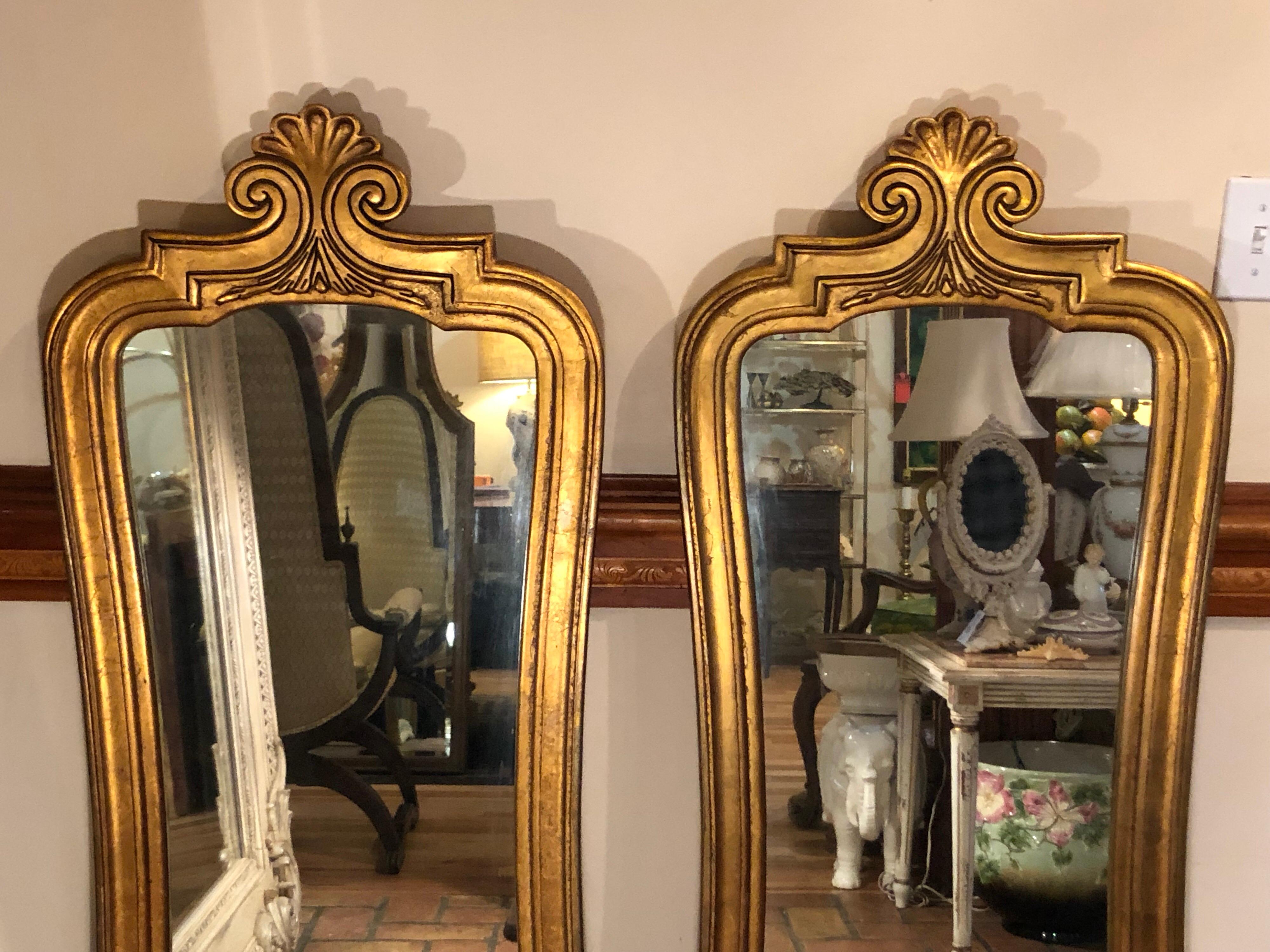 Pair of Hollywood Regency Gilt Mirrors 4