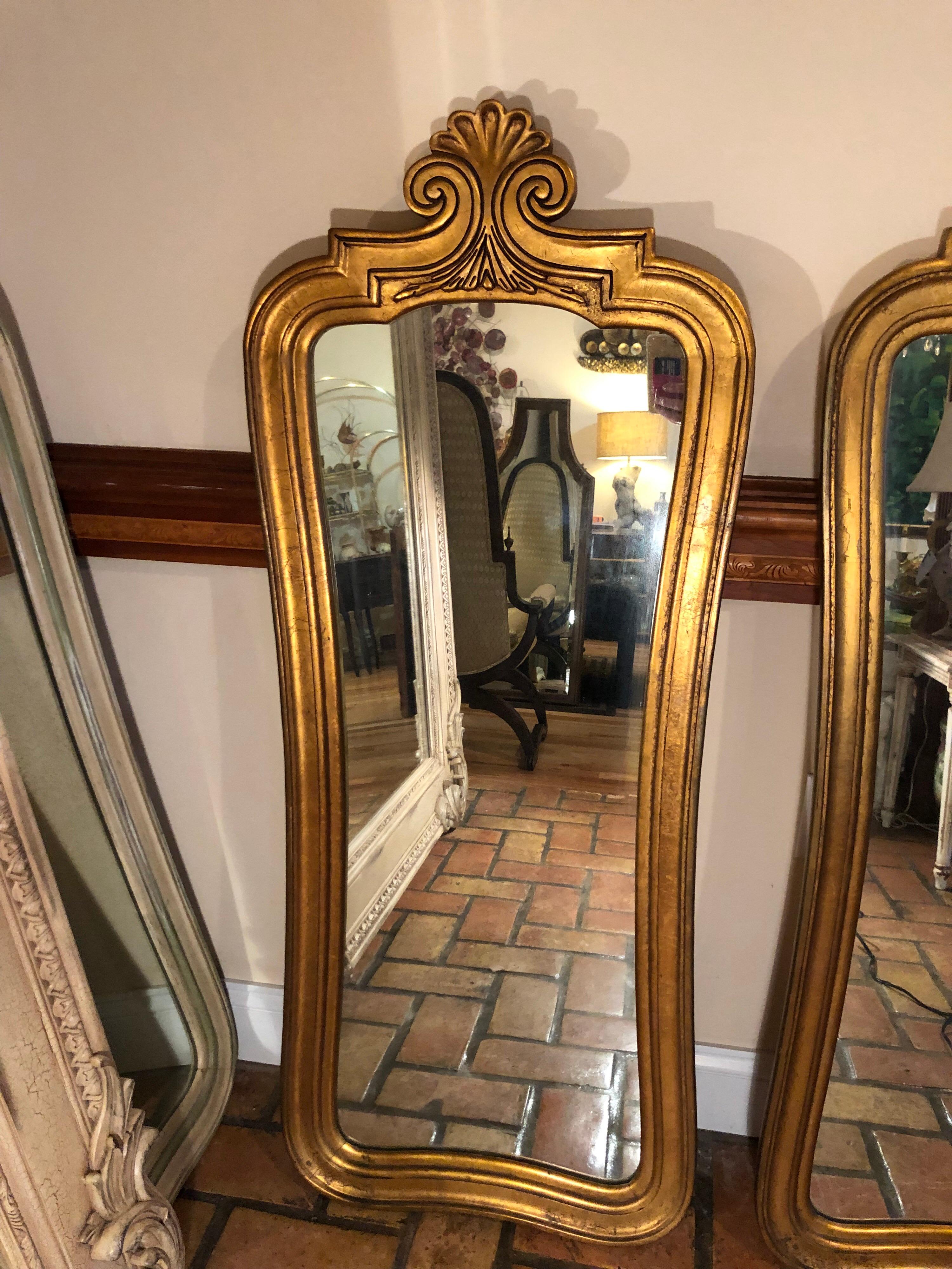 Pair of Hollywood Regency Gilt Mirrors 8