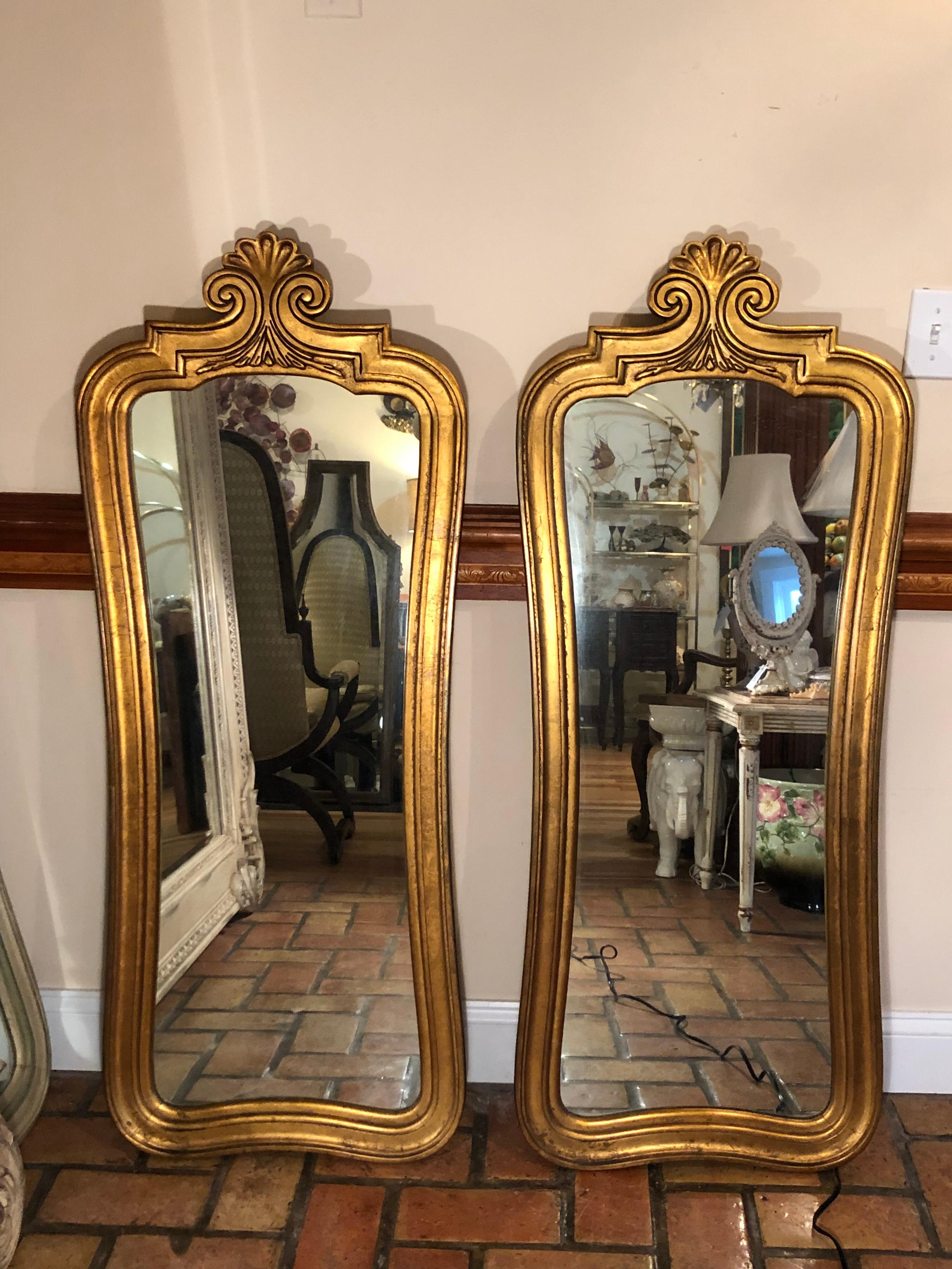 Pair of Hollywood Regency Gilt Mirrors 2
