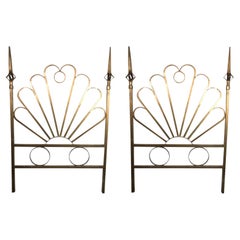Pair of Hollywood Regency Gilt Twin Headboards