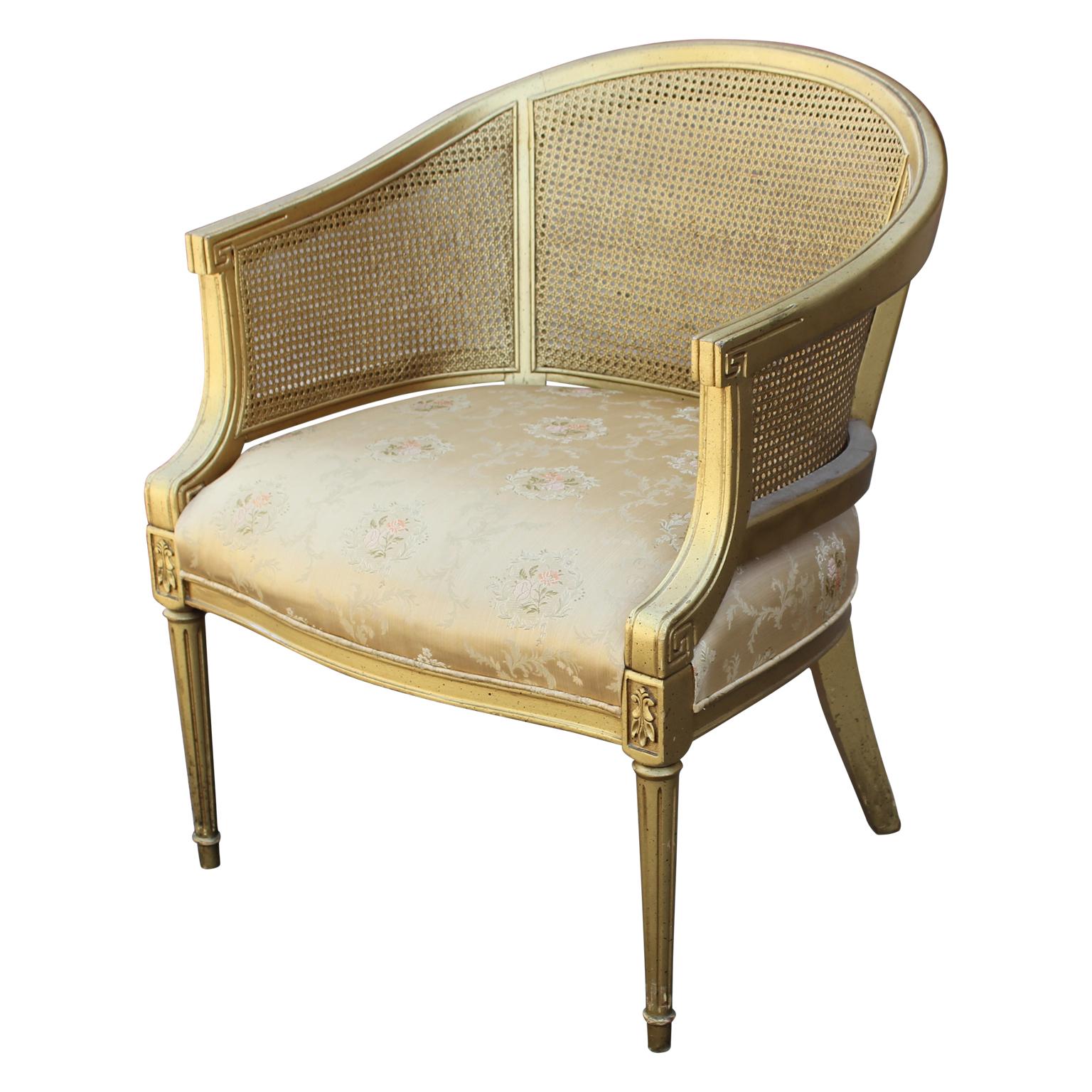 gold cane back chairs