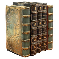 Pair of Hollywood Regency Gold Gilt "Book" Bookends by Borghese