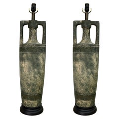 Pair of Hollywood Regency Grecian Inspired Lamps